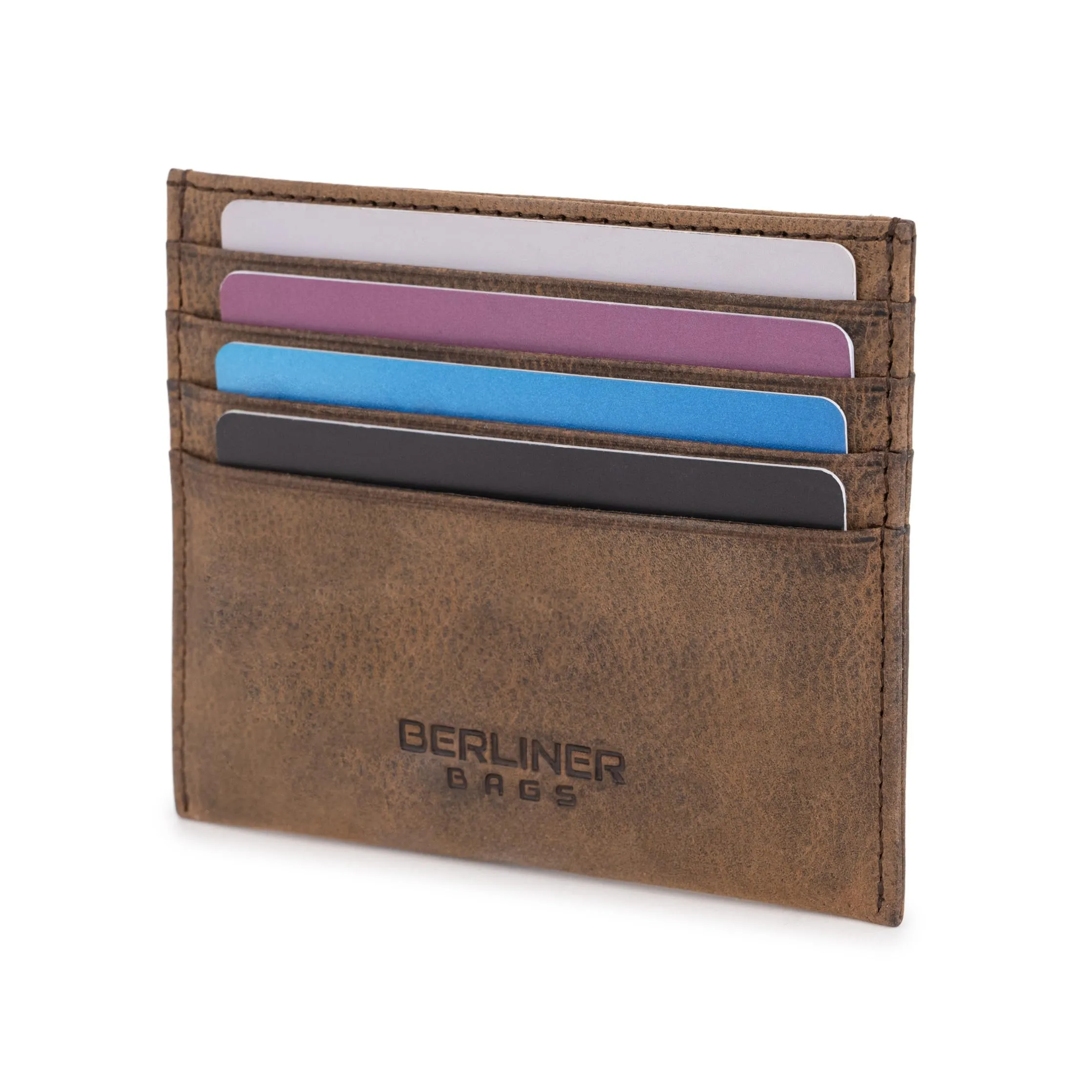 Berliner Bags Portacarte Uomo Slim Sottile in Vera Pelle con RFID e 8 Carte - immagine 4
