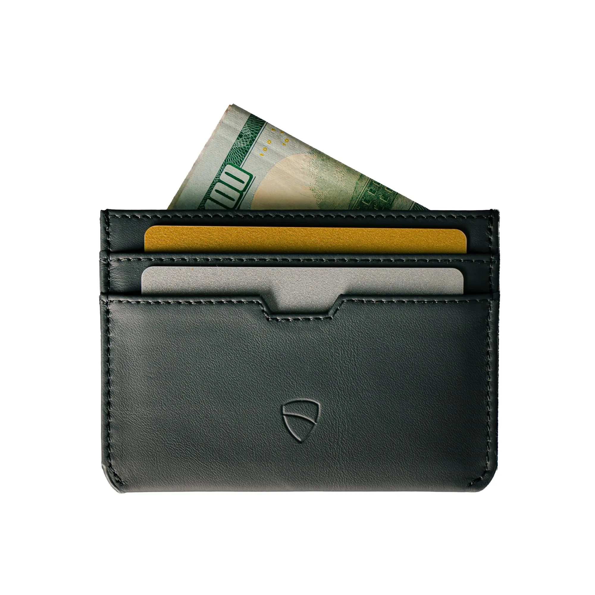 Vaultskin MOORGATE Porta Carte Uomo in Pelle con RFID, Nero intenso - immagine 1
