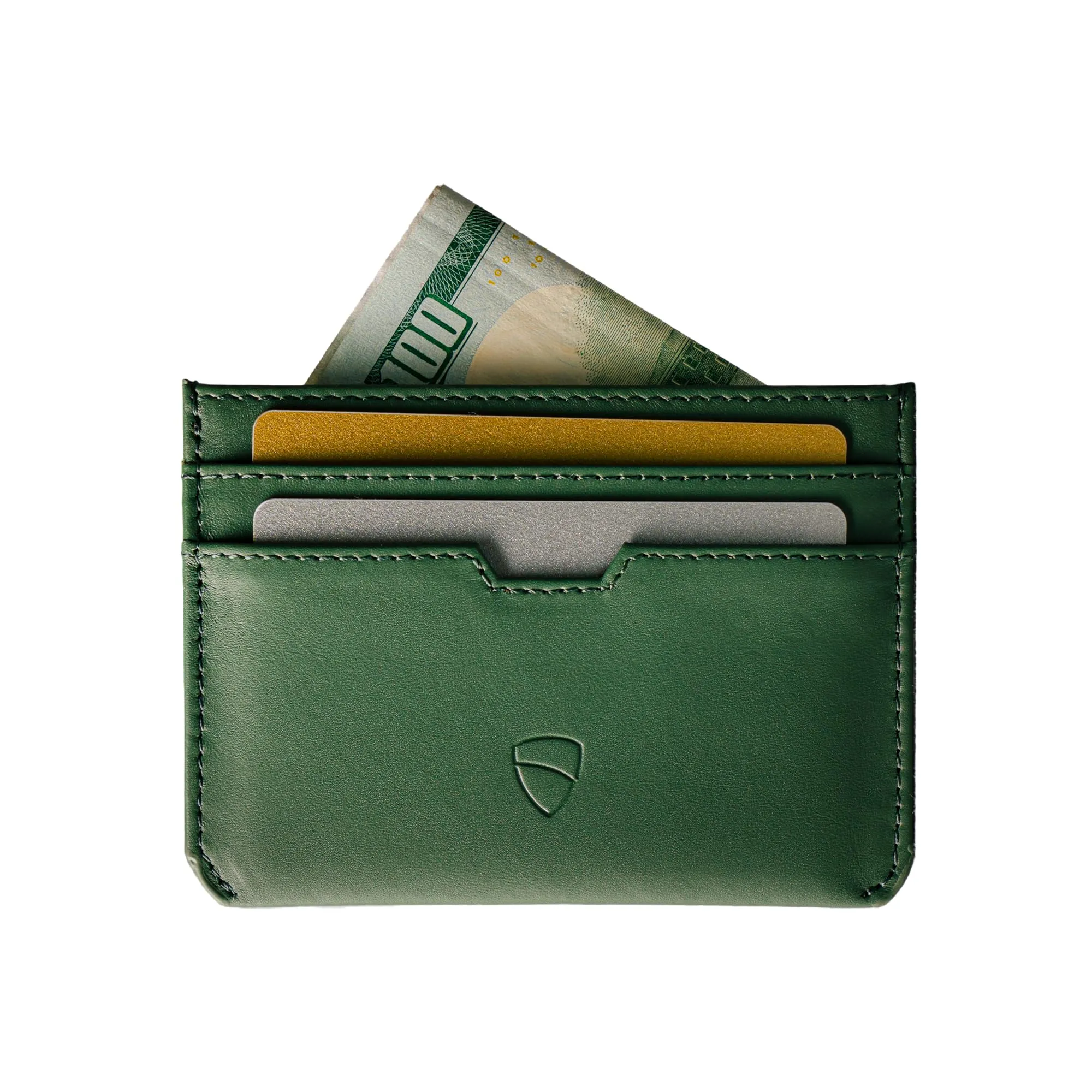Vaultskin MOORGATE Porta Carte Uomo in Pelle con RFID, Verde cacciatore - immagine 1