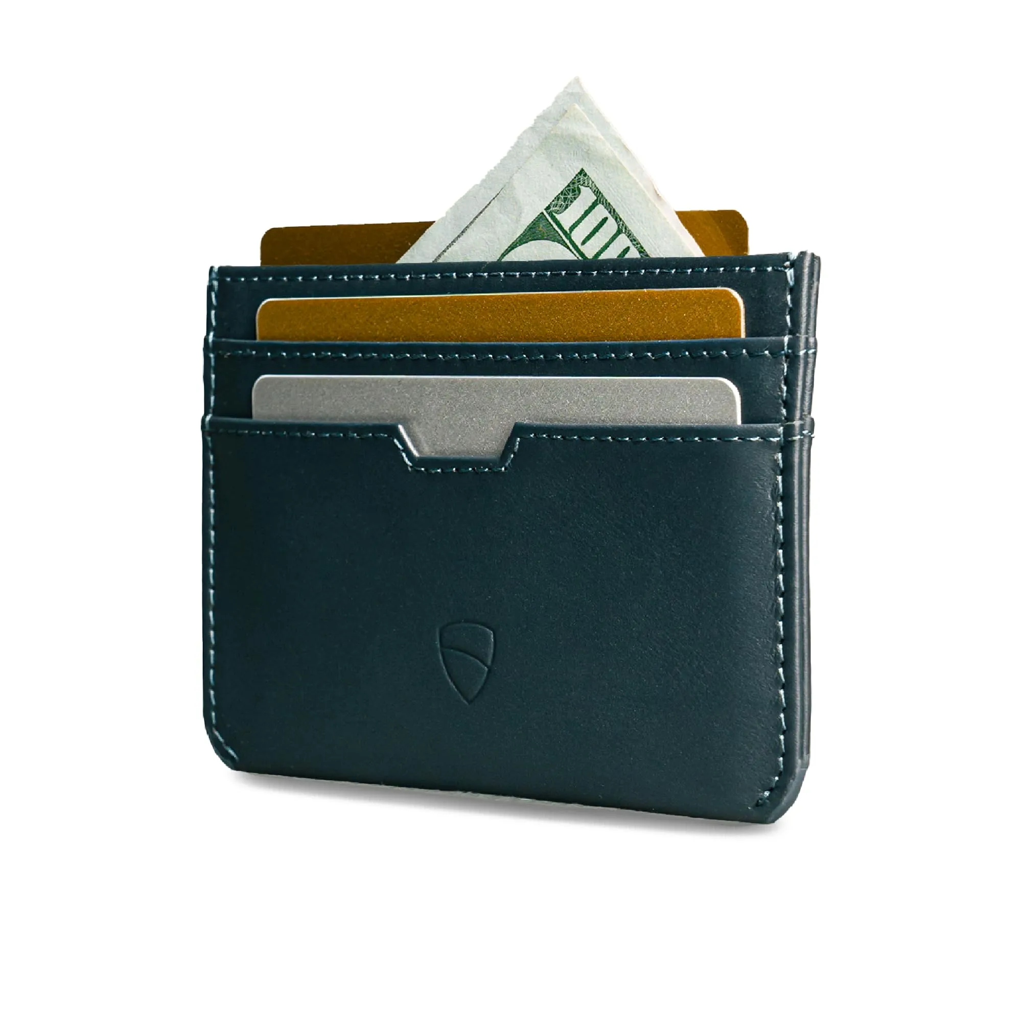 Vaultskin MOORGATE Porta Carte Uomo in Pelle con RFID, Blu navy mezzanotte - immagine 2