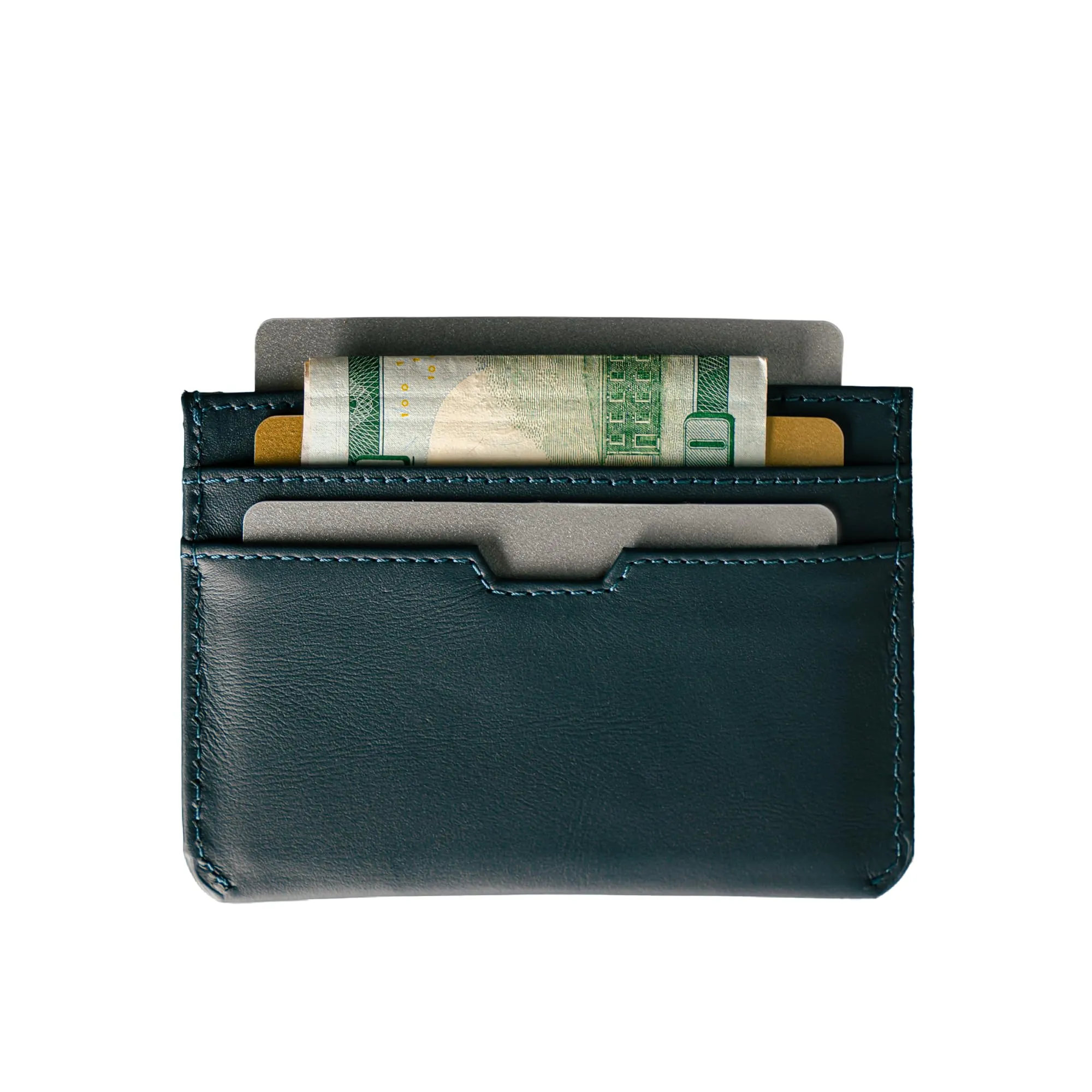 Vaultskin MOORGATE Porta Carte Uomo in Pelle con RFID, Blu navy mezzanotte - immagine 3