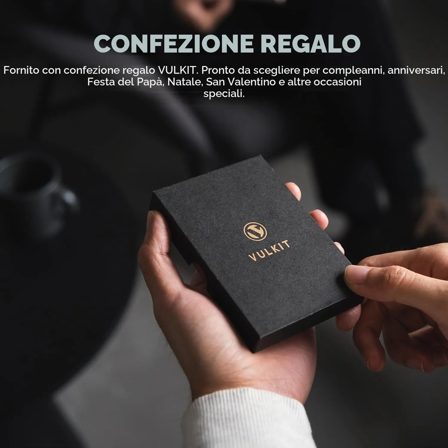 VULKIT Fermasoldi Magnetico Sottile Porta Biglietti da Visita in Pelle Porta Banconote Forte Magnete può Contenere 15 Banconote Piegate - immagine 7
