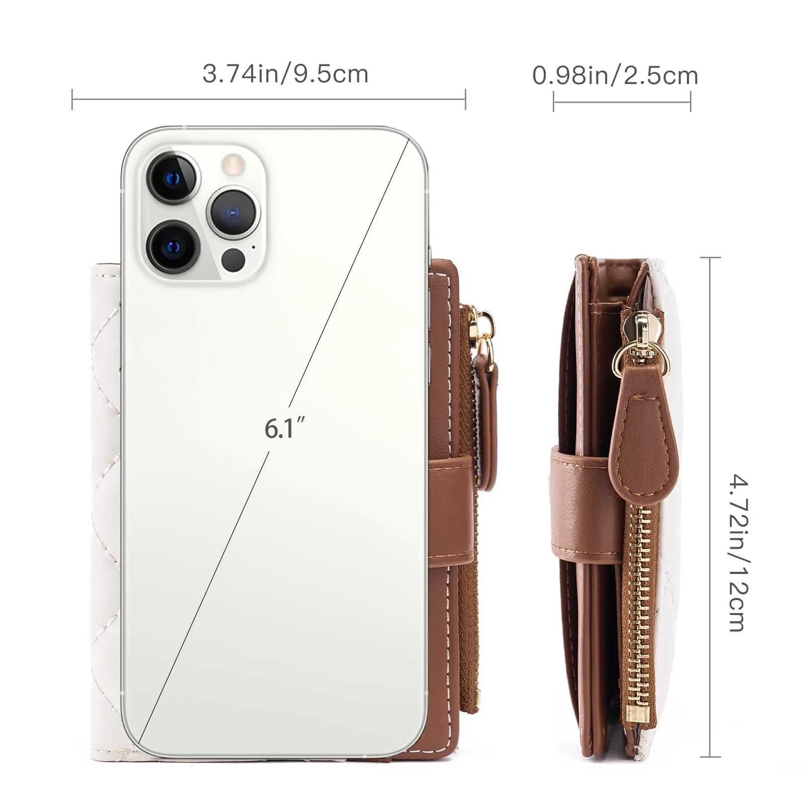 GAEKEAO Portafoglio Donna Slim, Portafogli Donna Piccolo con Protezione RFID, Portacarte Piccolo con ZIP, Porta Carte di Credito, con Tasca Portamonete e Contanti Borsellino Regalo Donne - immagine 4