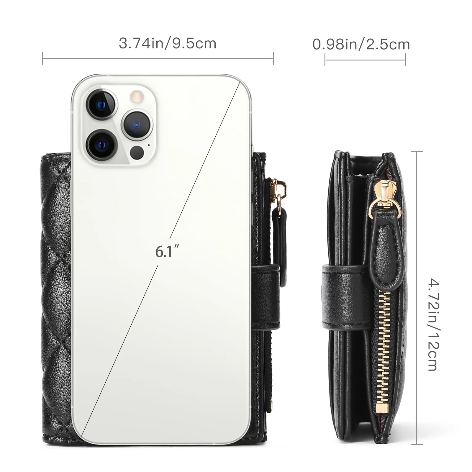 GAEKEAO Portafoglio Donna Slim, Portafogli Donna Piccolo con Protezione RFID, Portacarte Piccolo con ZIP, Porta Carte di Credito, con Tasca Portamonete e Contanti Borsellino Regalo Donne - immagine 4