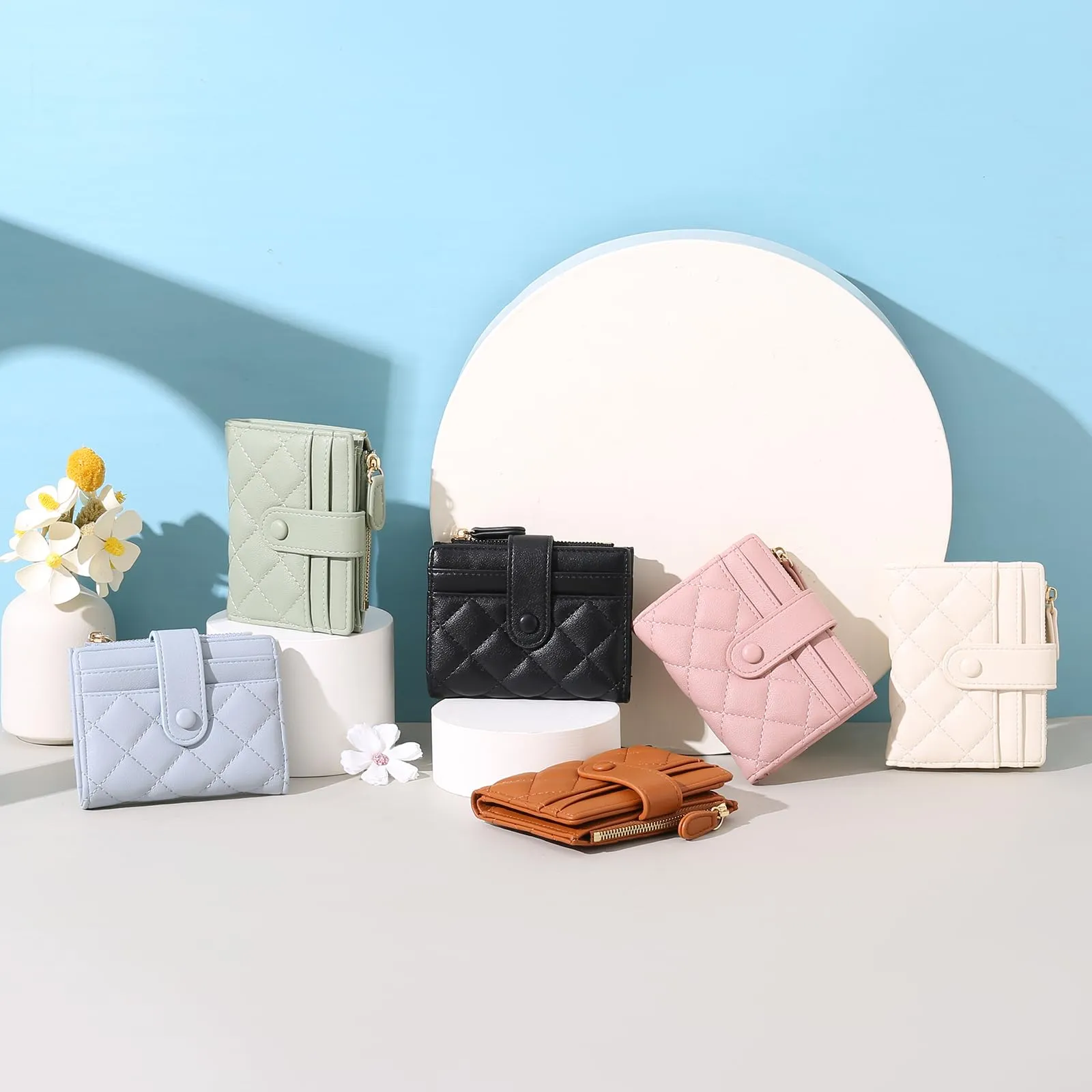 GAEKEAO Portafoglio Donna Slim, Portafogli Donna Piccolo con Protezione RFID, Portacarte Piccolo con ZIP, Porta Carte di Credito, con Tasca Portamonete e Contanti Borsellino Regalo Donne - immagine 6