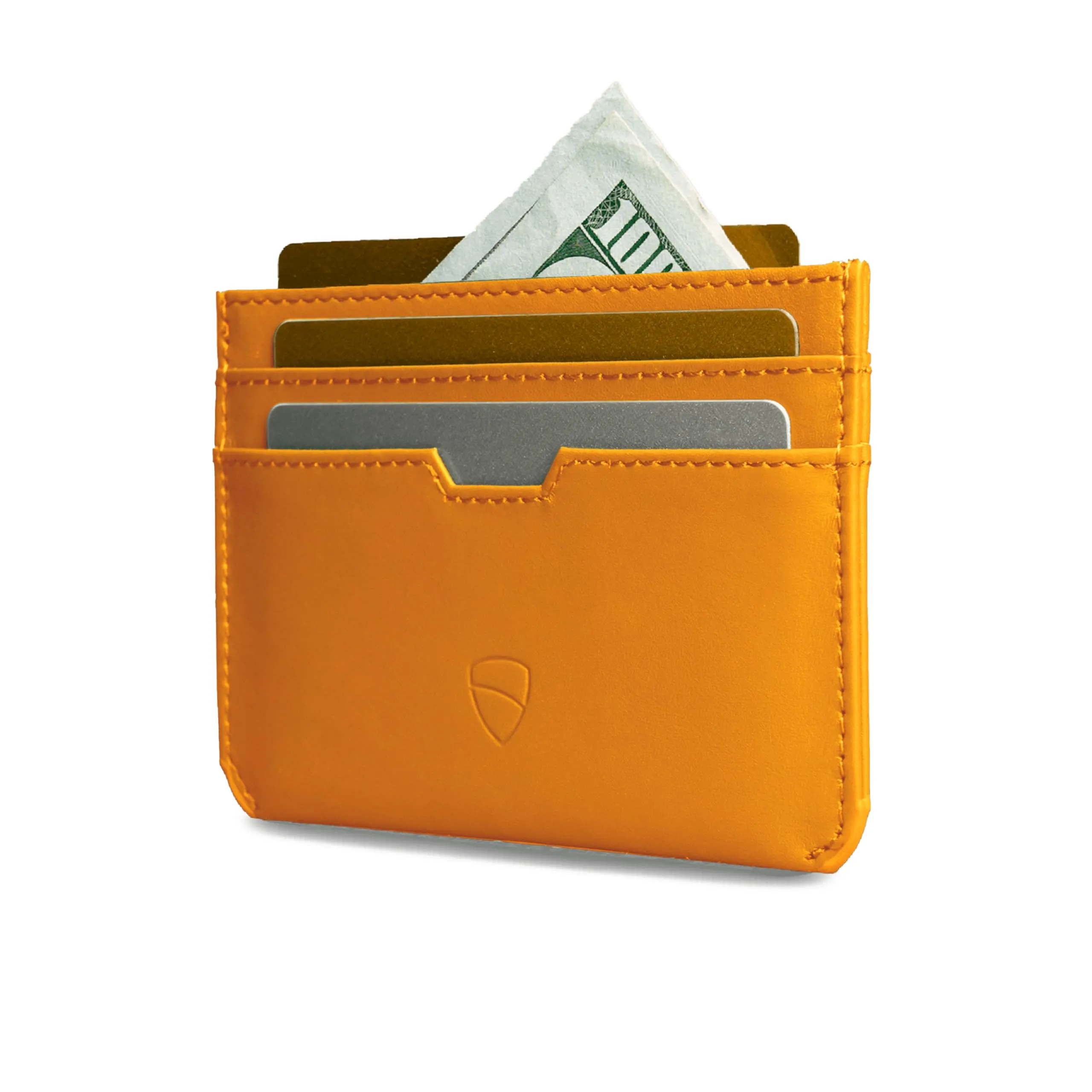 Vaultskin MOORGATE Porta Carte Uomo in Pelle con RFID, Giallo dorato - immagine 2