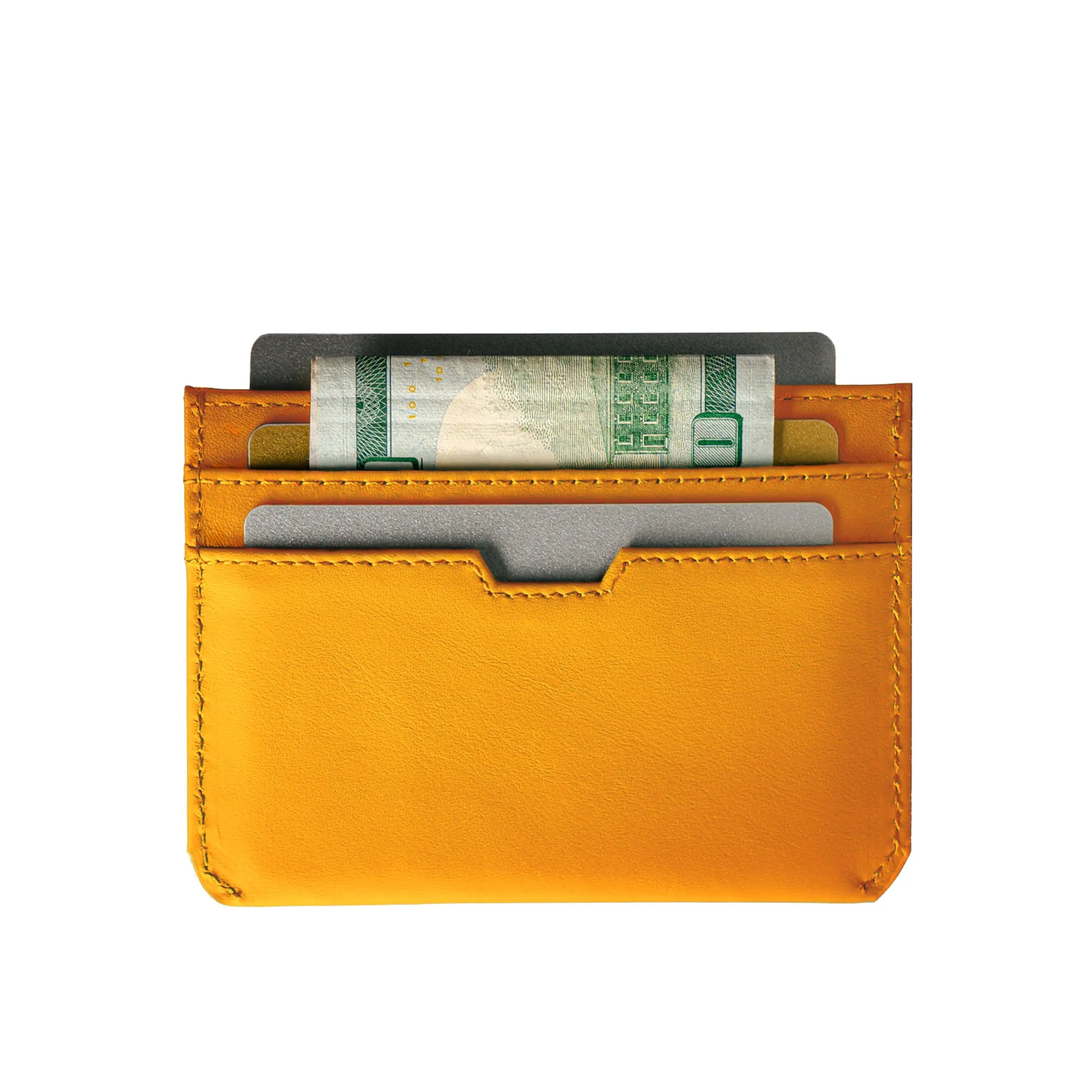 Vaultskin MOORGATE Porta Carte Uomo in Pelle con RFID, Giallo dorato - immagine 3