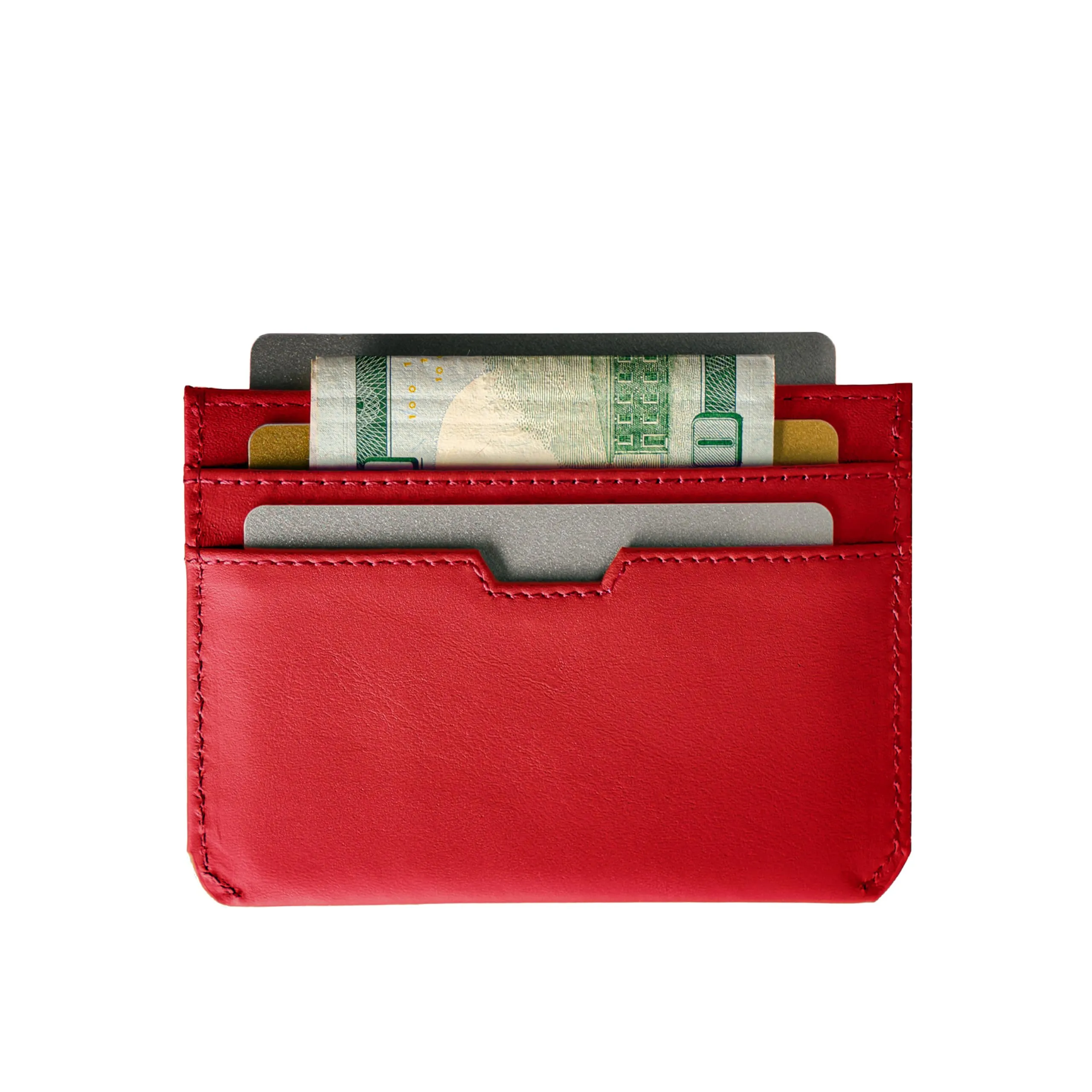 Vaultskin MOORGATE Porta Carte Uomo in Pelle con RFID, Rosso cremisi - immagine 3