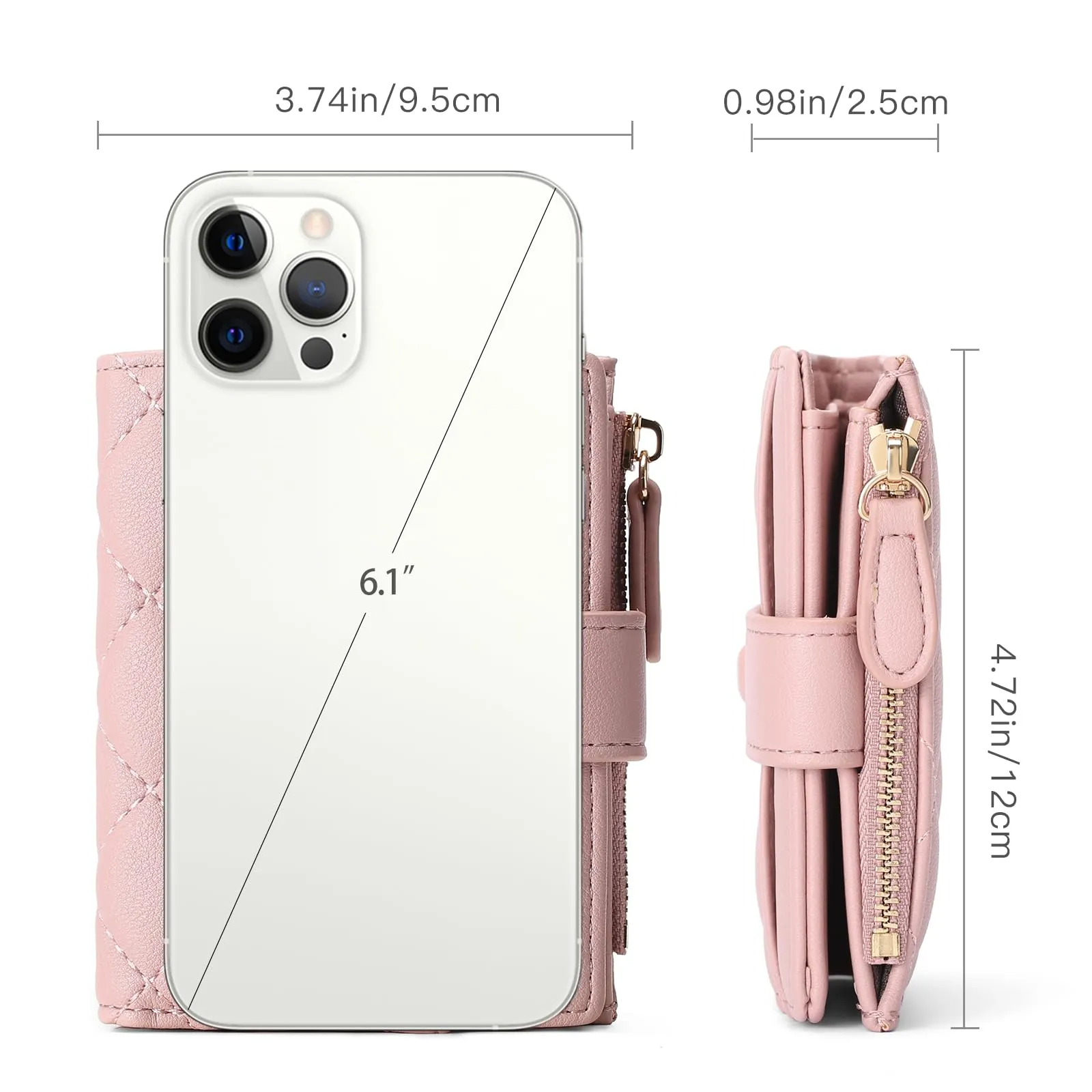 GAEKEAO Portafoglio Donna Slim, Portafogli Donna Piccolo con Protezione RFID, Portacarte Piccolo con ZIP, Porta Carte di Credito, con Tasca Portamonete e Contanti Borsellino Regalo Donne - immagine 4