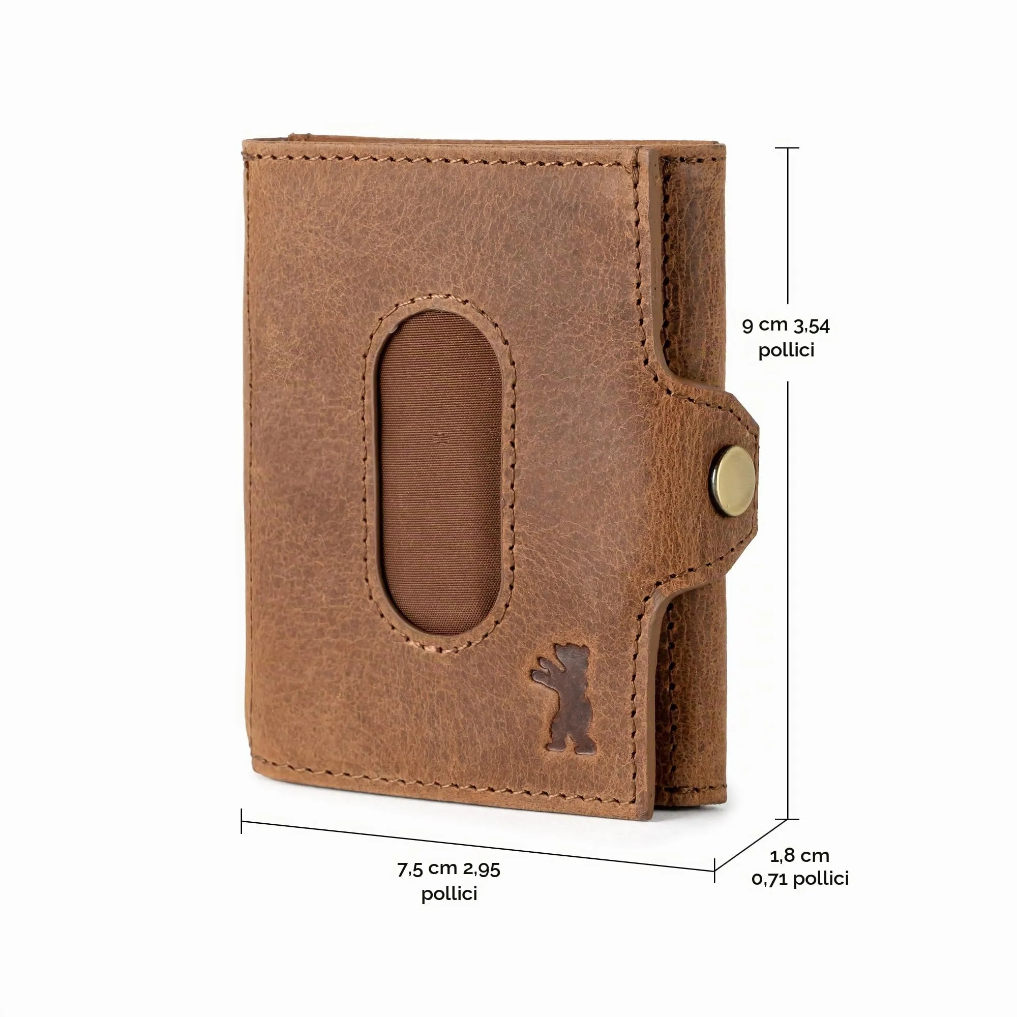 Berliner Bags Portafoglio Hamburg Uomo Piccolo Slim in Pelle e Portamonete - immagine 7