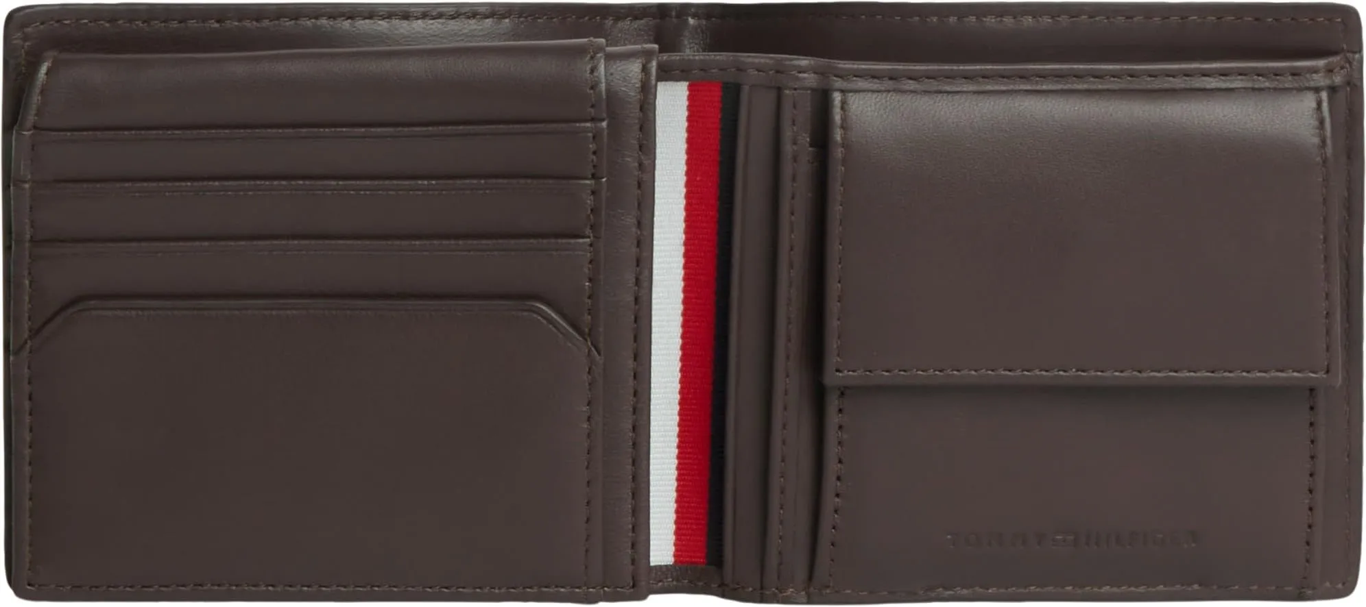 Tommy Hilfiger Uomo Borsello Central Flap And Coin in Pelle, Marrone (Coffee Bean), Taglia Unica - immagine 4