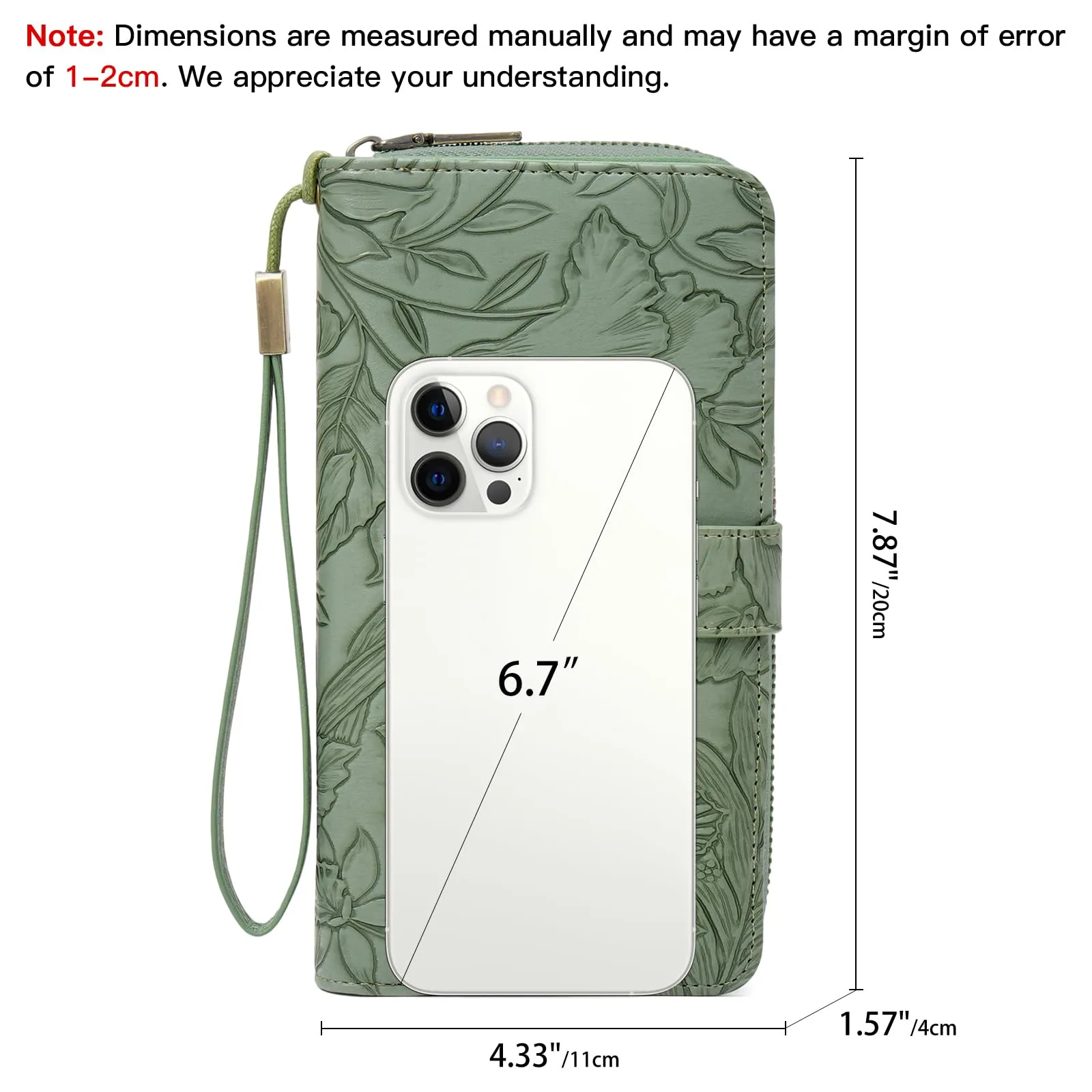 SENDEFN Portafoglio Donna Grande Capacità, Elegante Portamonete Donna Lungo, Porta Tessere Blocco RFID con Cerniera e Multi Card Slots Adatto per Cellulare - immagine 3