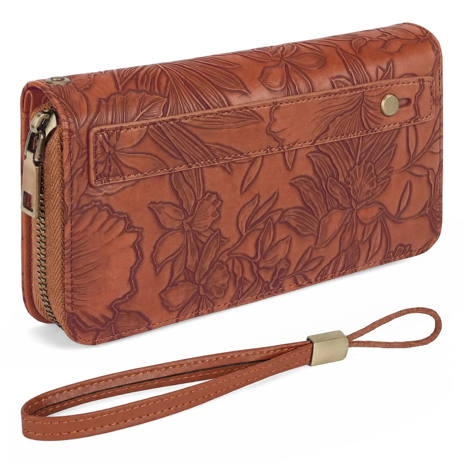 SENDEFN Portafoglio Donna Grande Capacità, Elegante Portamonete Donna Lungo, Porta Tessere Blocco RFID con Cerniera e Multi Card Slots Adatto per Cellulare - immagine 1