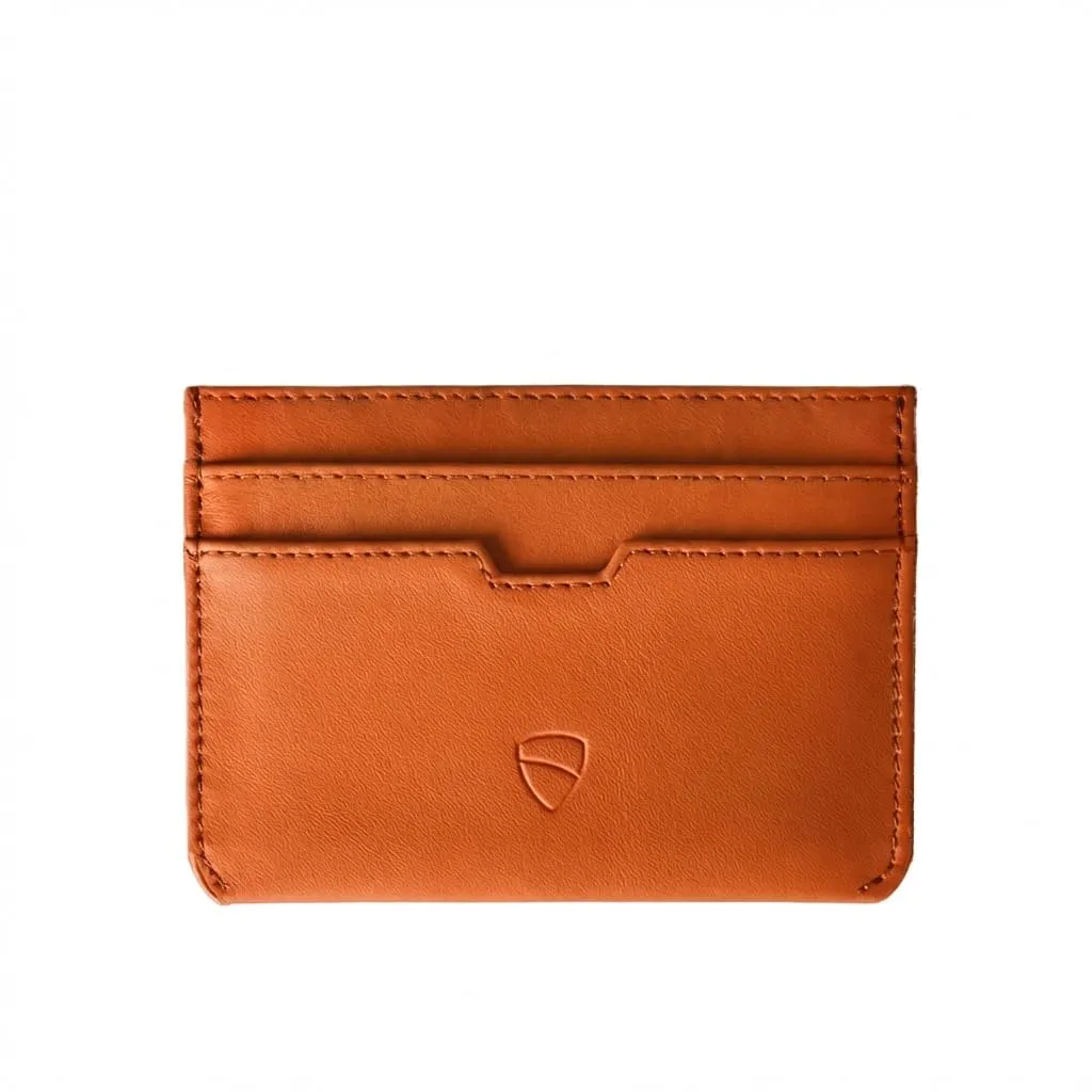Vaultskin MOORGATE Porta Carte Uomo in Pelle con RFID, Arancione - immagine 1