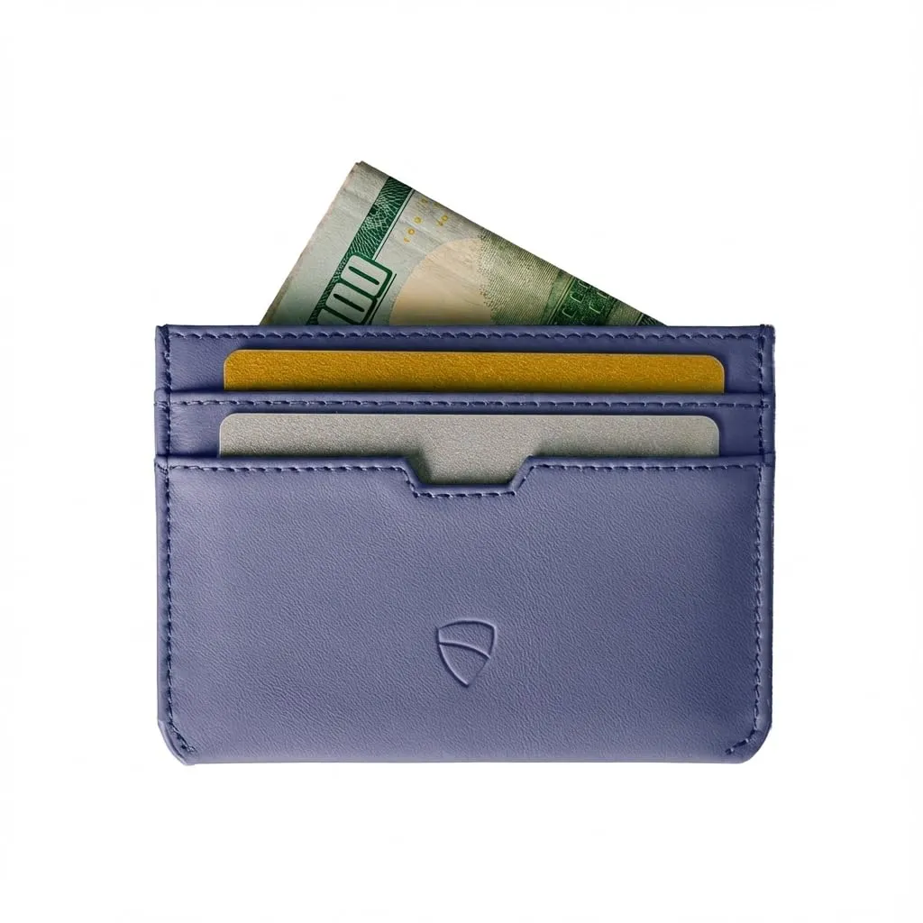 Vaultskin MOORGATE Porta Carte Uomo in Pelle con RFID, Blu violaceo - immagine 1