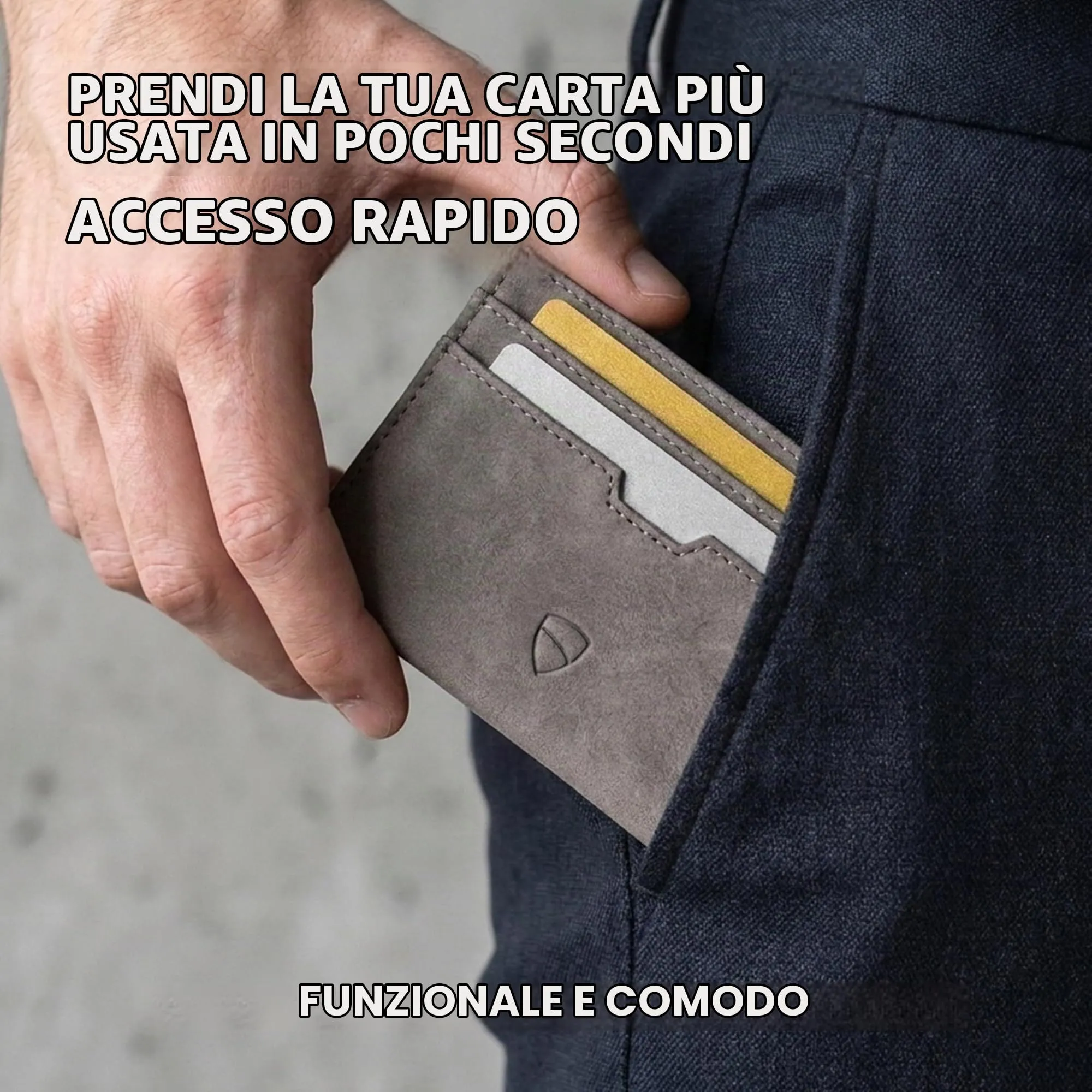Vaultskin MOORGATE Porta Carte Uomo in Pelle con RFID, Marrone uragano - immagine 2