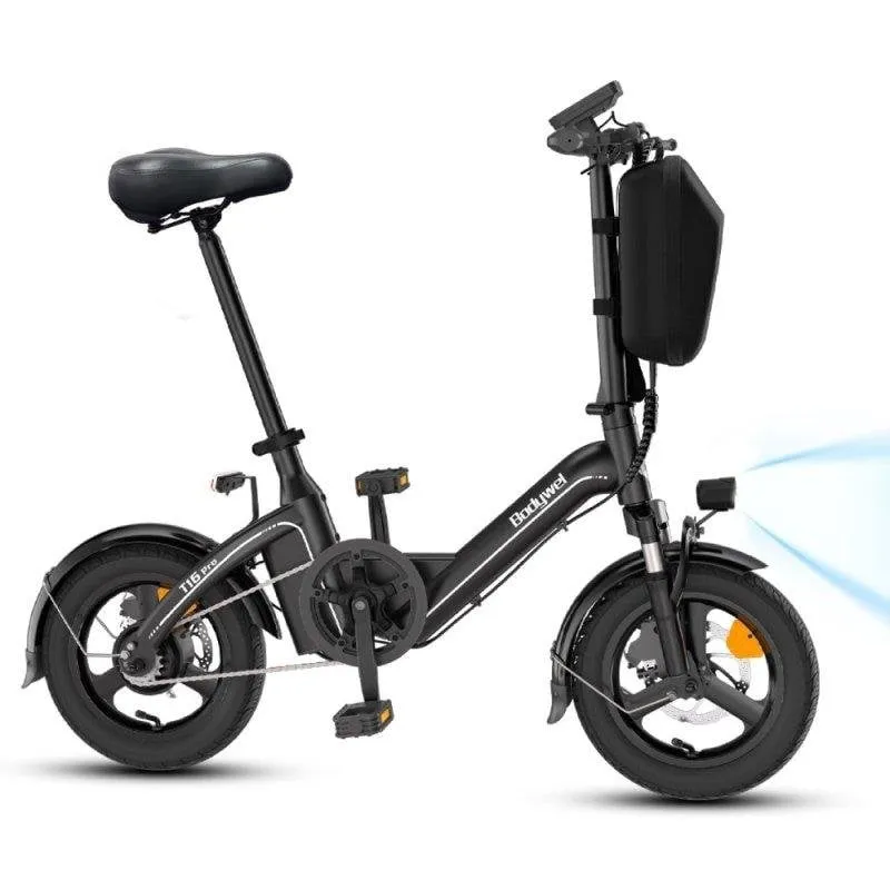 Bicicletta Elettrica Bodywel T16PRO 250 W - Batteria 36 V 10 Ah - Pneumatici 14" - Nera - immagine 1