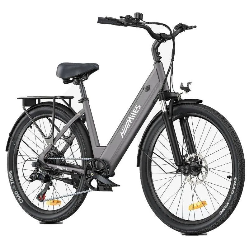 Bicicletta elettrica HillMiles MileCity 1 26 pollici 250W 36V 13Ah Grigia - immagine 1