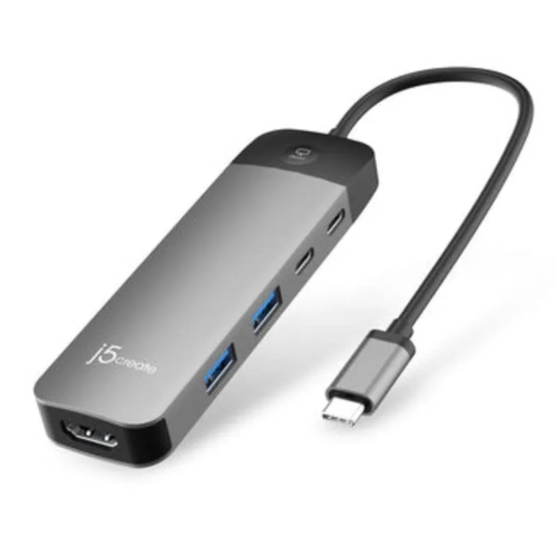 Hub USB-C j5create JCD3002 7-in-1 4K 60Hz PD 100W con Spegnimento Schermo - immagine 1
