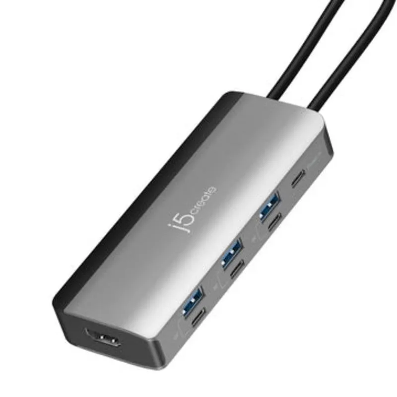 Hub USB-C HDMI 4K144 Slim 8 in 1 j5create JCD362 - immagine 1