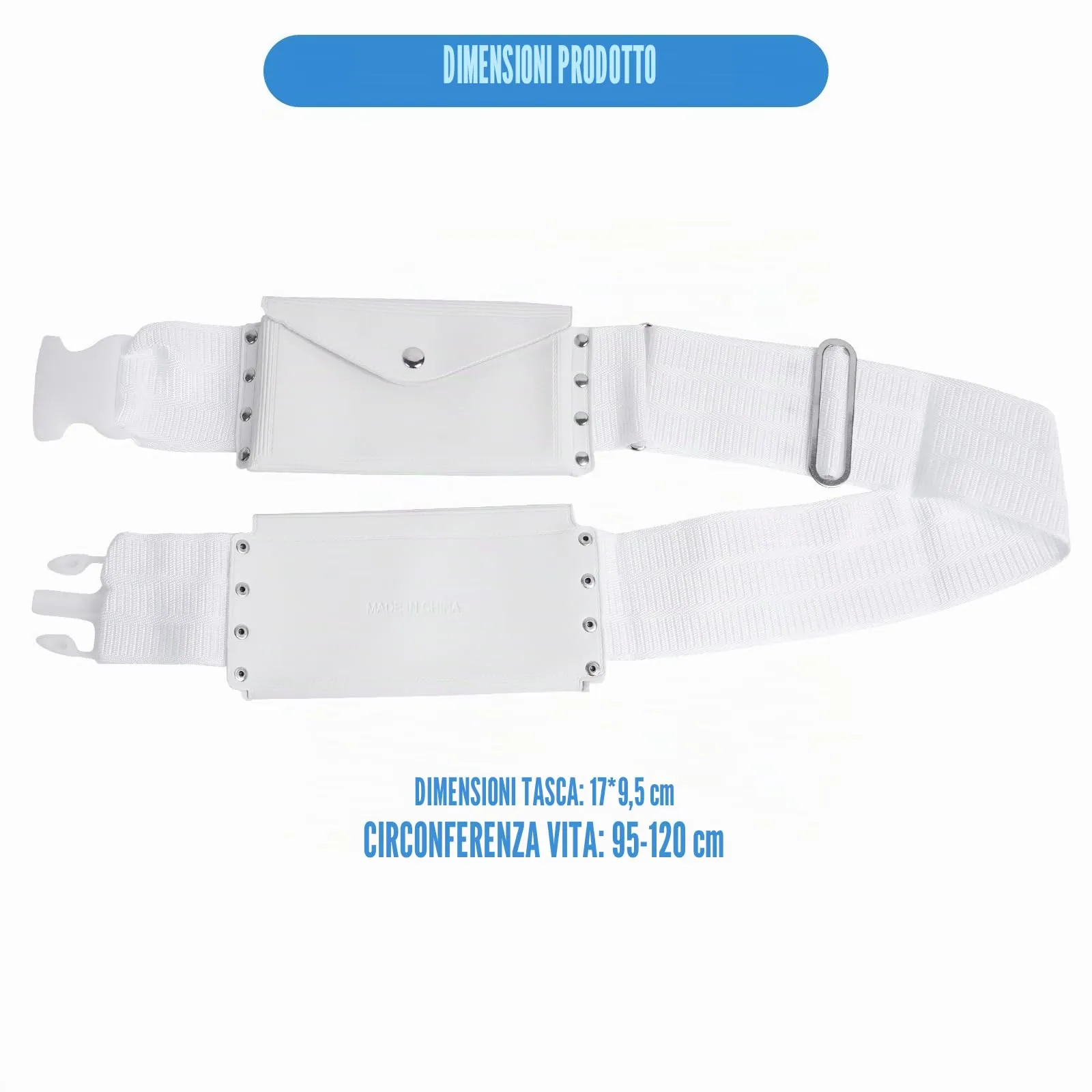 Ihram Cintura da uomo Hajj Umrah – Cintura regolabile Ihram con tasche Hajj Belt Fashion Marsupio Umrah Essentials Free-Size, bianco, Taglia unica, Stile C - immagine 4