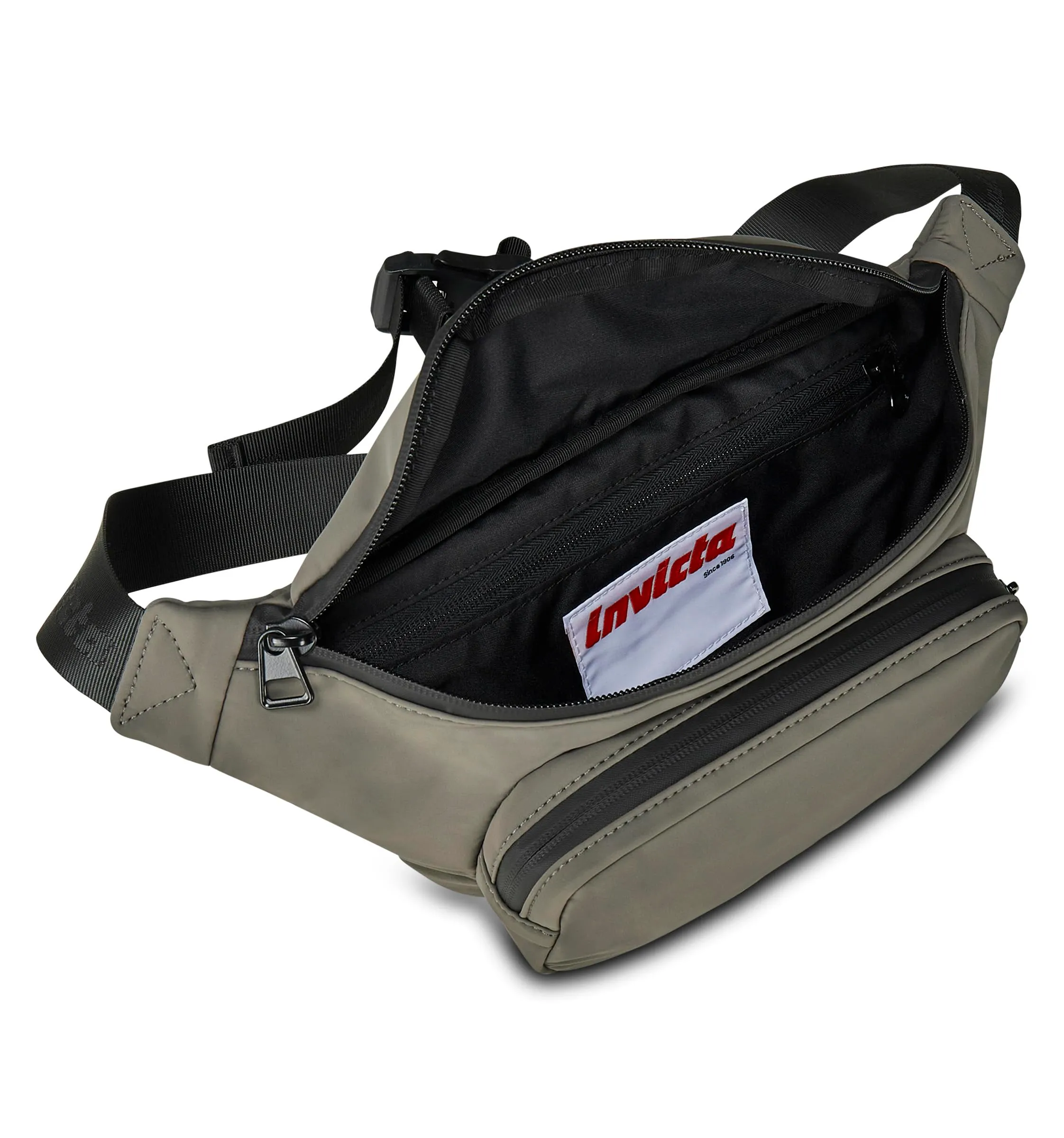 Invicta Marsupio Tulgo Urban, Grigio, Tasca Interna con Zip, Tasca Esterna Ampia, Marsupio Capiente da 4 L per Tempo Libero e Viaggio, Per Uomo e Donna - immagine 3