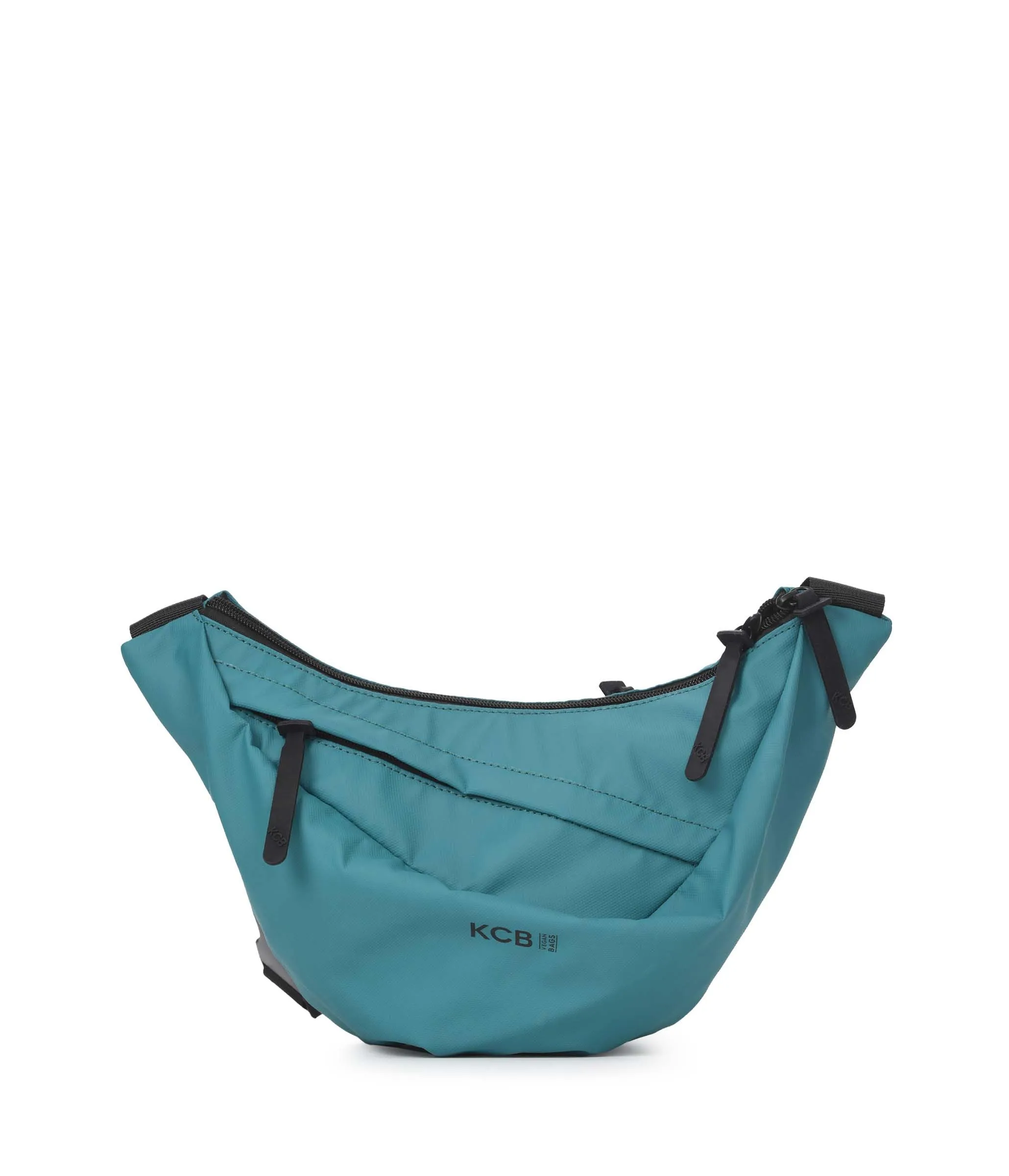 Marsupio grande KCB Skid, stile urbano e funzionale, scomparto doppio con cerniera e tasca posteriore sicura, design comodo e pratico, manico regolabile, 100% vegano, Petrolio, Grande, Casual - immagine 1