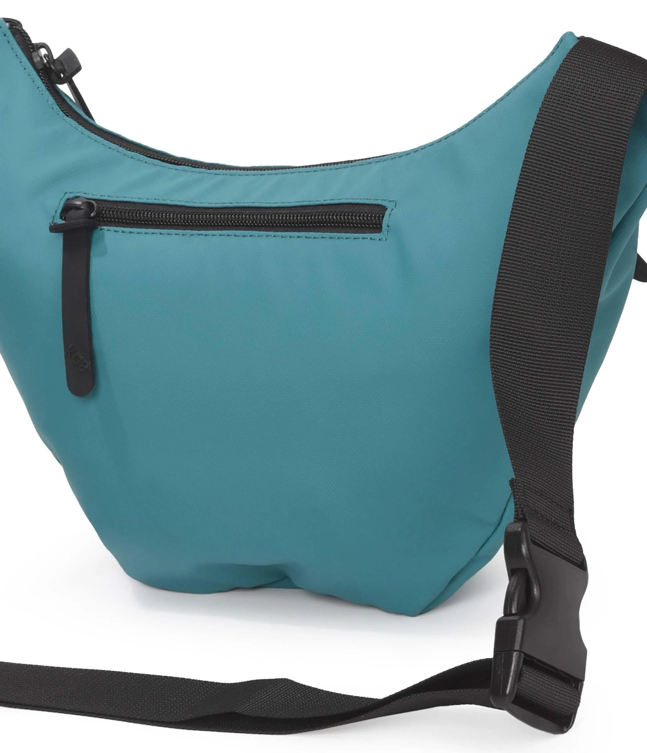 Marsupio grande KCB Skid, stile urbano e funzionale, scomparto doppio con cerniera e tasca posteriore sicura, design comodo e pratico, manico regolabile, 100% vegano, Petrolio, Grande, Casual - immagine 3