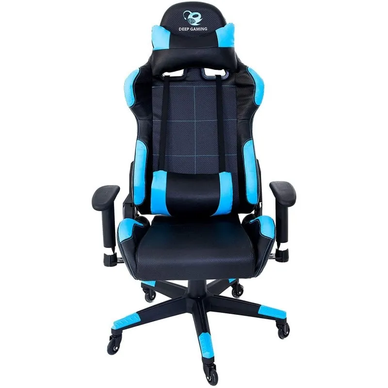 Sedia da gaming CoolBox DeepGaming DeepCommand Nera/Blu - immagine 1