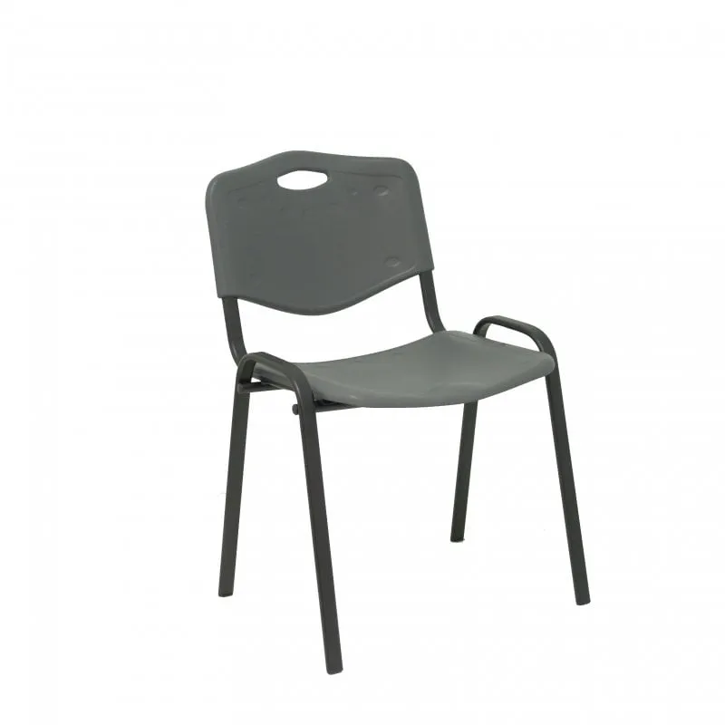 Piqueras y Crespo Robledo Confezione da 4 sedie in PVC grigio - immagine 1