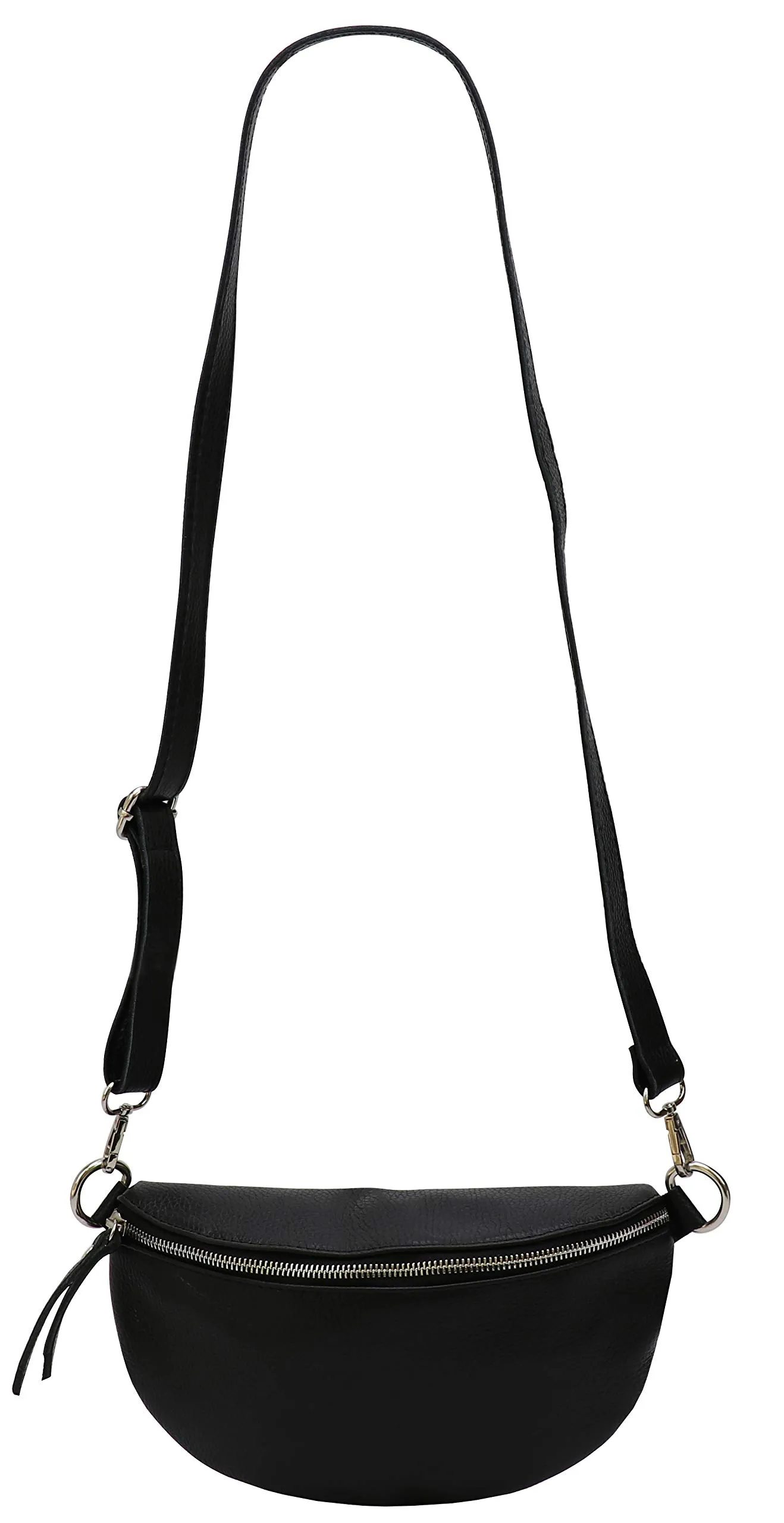 SH Leder ® Karla G359 - Marsupio in vera pelle, marsupio da viaggio, di dimensioni medie, 27 x 15 cm, unisex, Nero , Medium - immagine 6