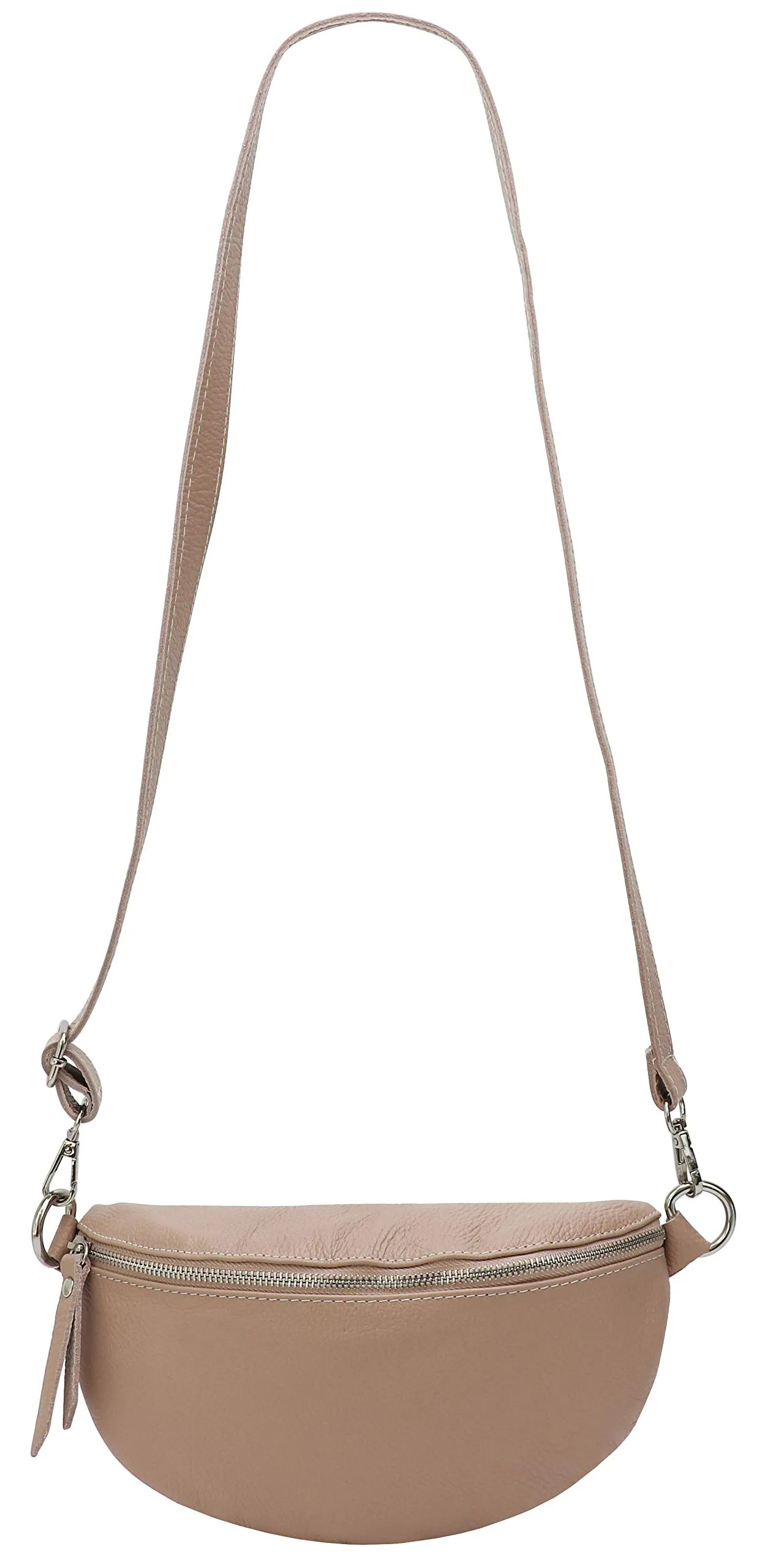 SH Leder ® Karla G359 - Marsupio in vera pelle, marsupio da viaggio, di dimensioni medie, 27 x 15 cm, unisex, beige, Medium - immagine 3