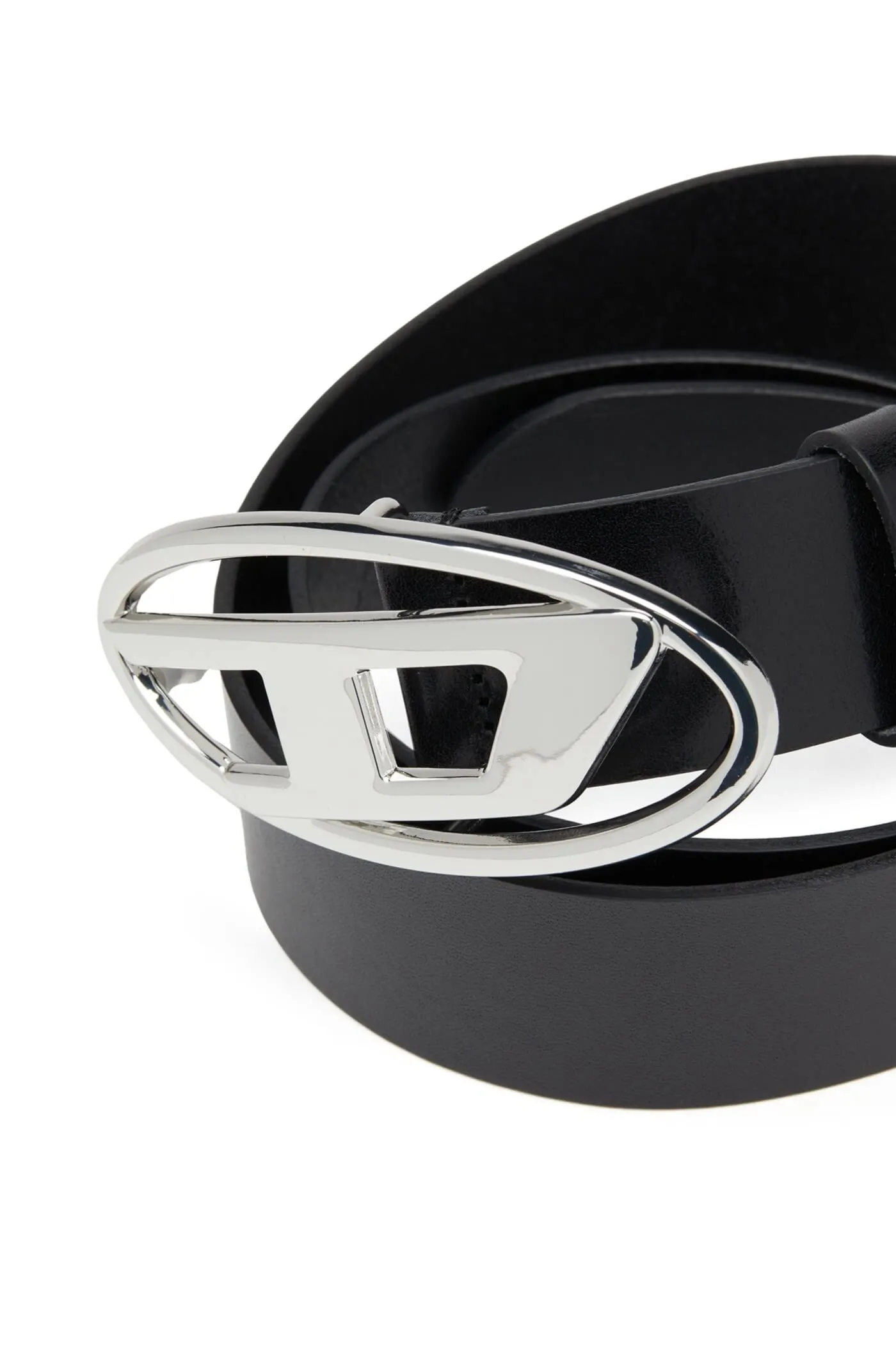Diesel Ovale D Logo B-1DR W Belt Cintura, Nero/Nickel, 90 Unisex Adulti, nero/Nickel, 90 cm - immagine 3