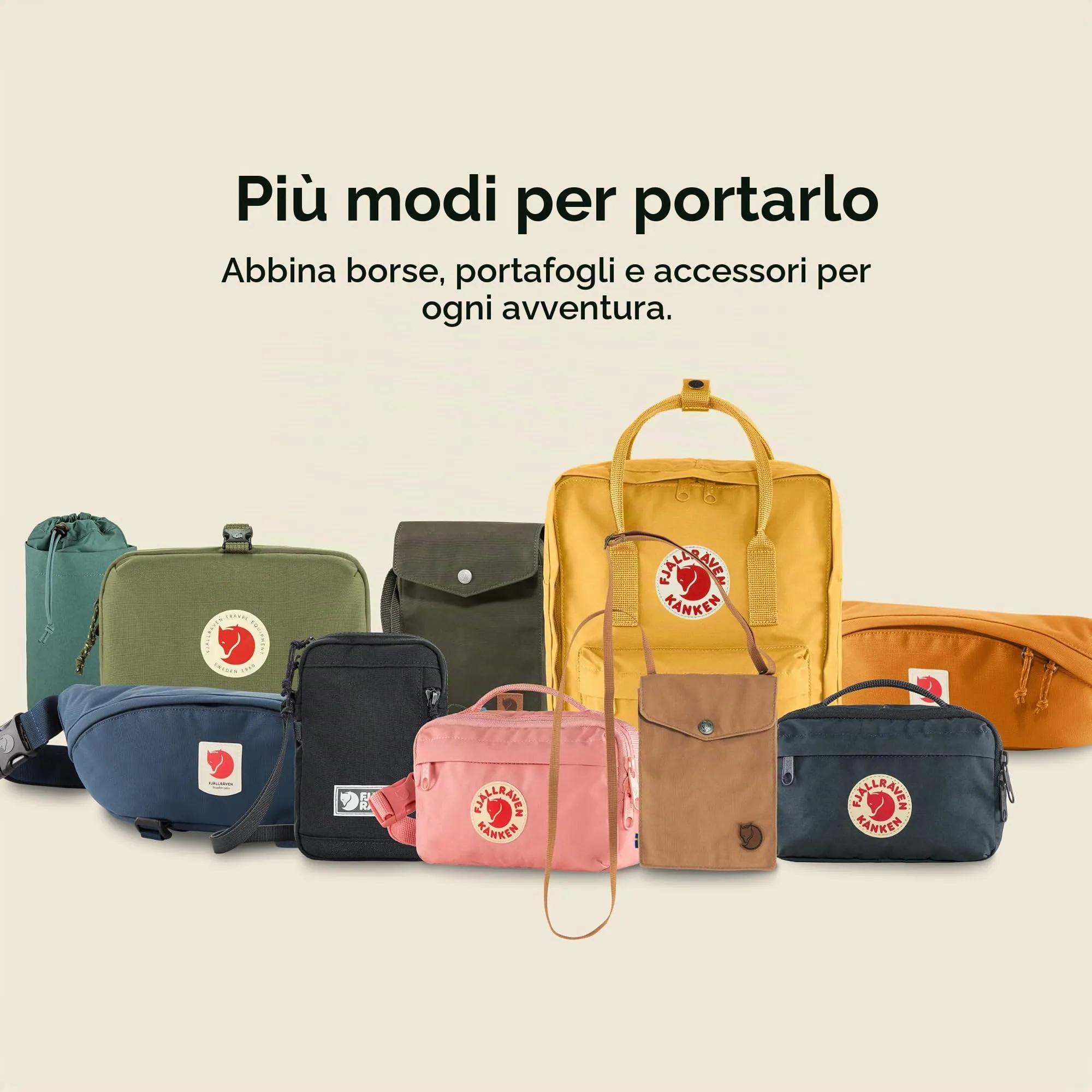 Fjällräven Kånken Hip Pack Marsupio 2 L, Unisex, Fossil - immagine 6