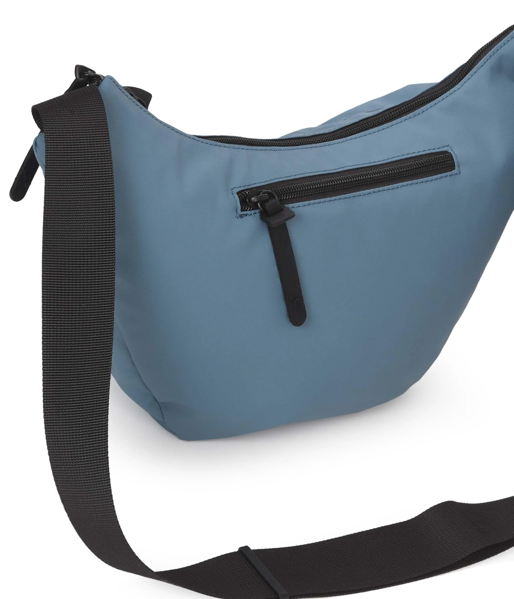 Marsupio grande KCB Skid, stile urbano e funzionale, scomparto doppio con cerniera e tasca posteriore sicura, design comodo e pratico, manico regolabile, 100% vegano, Acqua, Grande, Casual - immagine 3