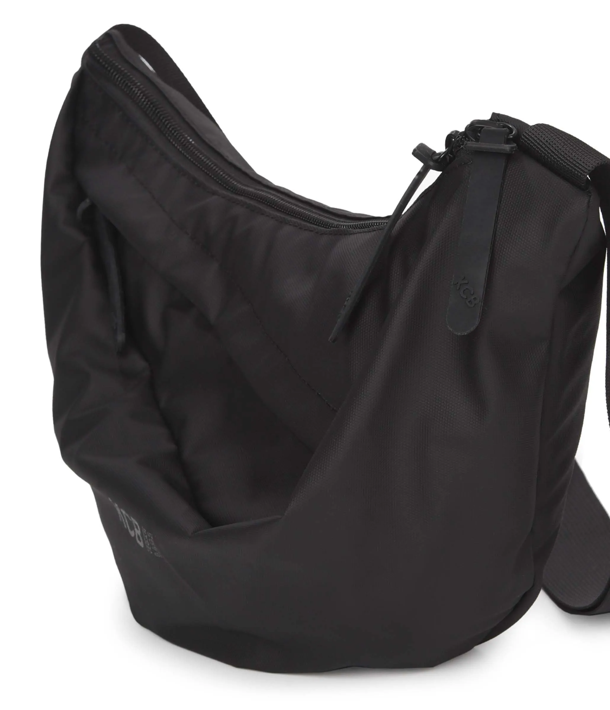 Marsupio grande KCB Skid, stile urbano e funzionale, scomparto doppio con cerniera e tasca posteriore sicura, design comodo e pratico, manico regolabile, 100% vegano, Nero , Grande, Casual - immagine 2