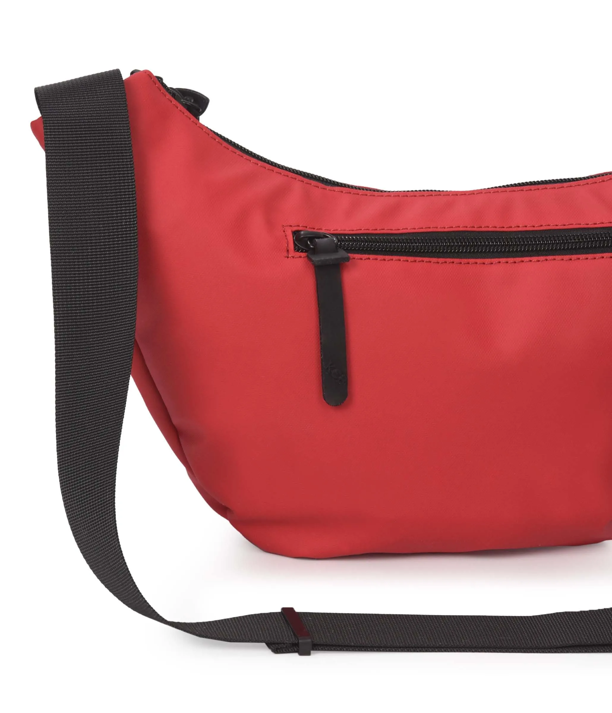 Marsupio grande KCB Skid, stile urbano e funzionale, scomparto doppio con cerniera e tasca posteriore sicura, design comodo e pratico, manico regolabile, 100% vegano, rosso, Grande, Casual - immagine 3