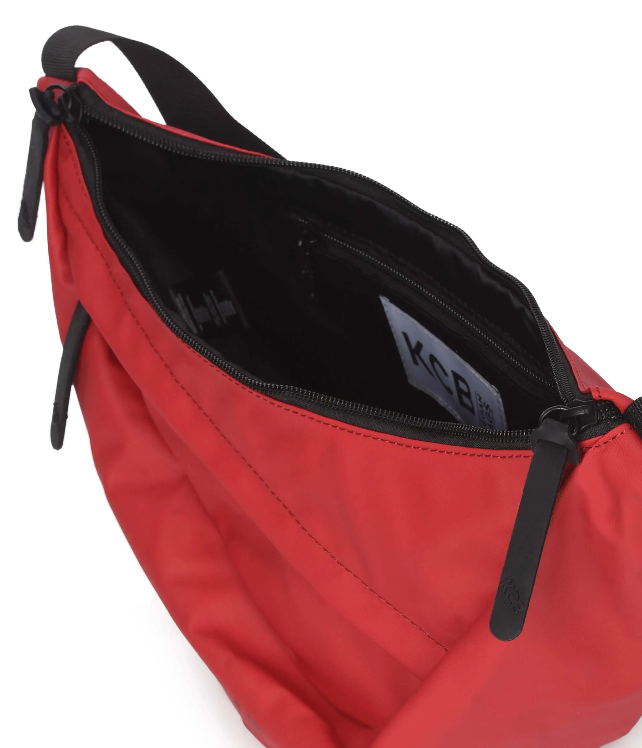 Marsupio grande KCB Skid, stile urbano e funzionale, scomparto doppio con cerniera e tasca posteriore sicura, design comodo e pratico, manico regolabile, 100% vegano, rosso, Grande, Casual - immagine 4