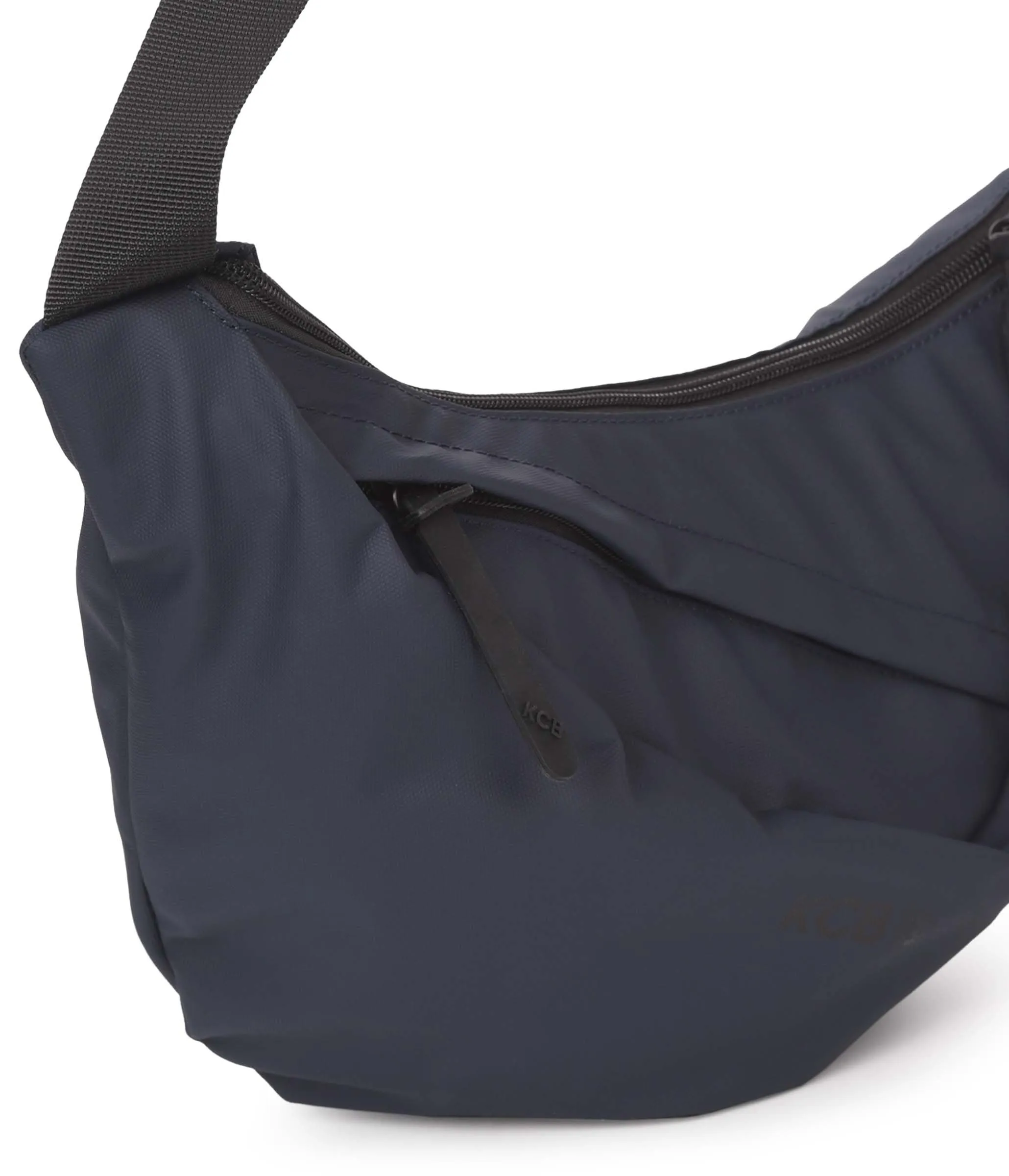 Marsupio grande KCB Skid, stile urbano e funzionale, scomparto doppio con cerniera e tasca posteriore sicura, design comodo e pratico, manico regolabile, 100% vegano, blu, Grande, Casual - immagine 2