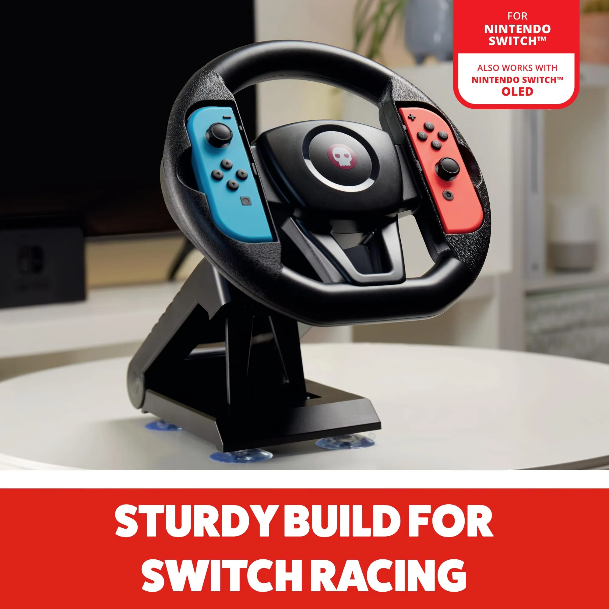 Numskull Supporto da Tavolo con Volante Joy-Con per Nintendo Switch & OLED – Accessorio Volante da Corsa - immagine 4