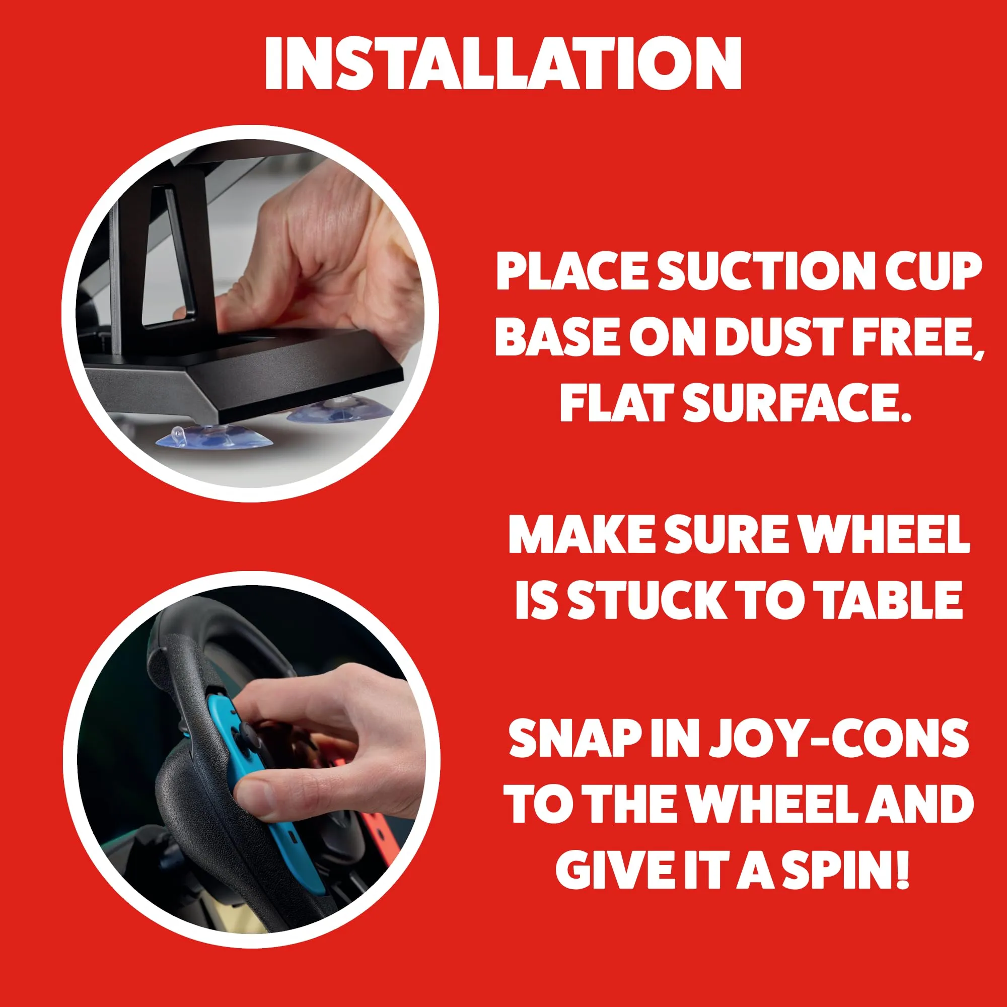 Numskull Supporto da Tavolo con Volante Joy-Con per Nintendo Switch & OLED – Accessorio Volante da Corsa - immagine 5