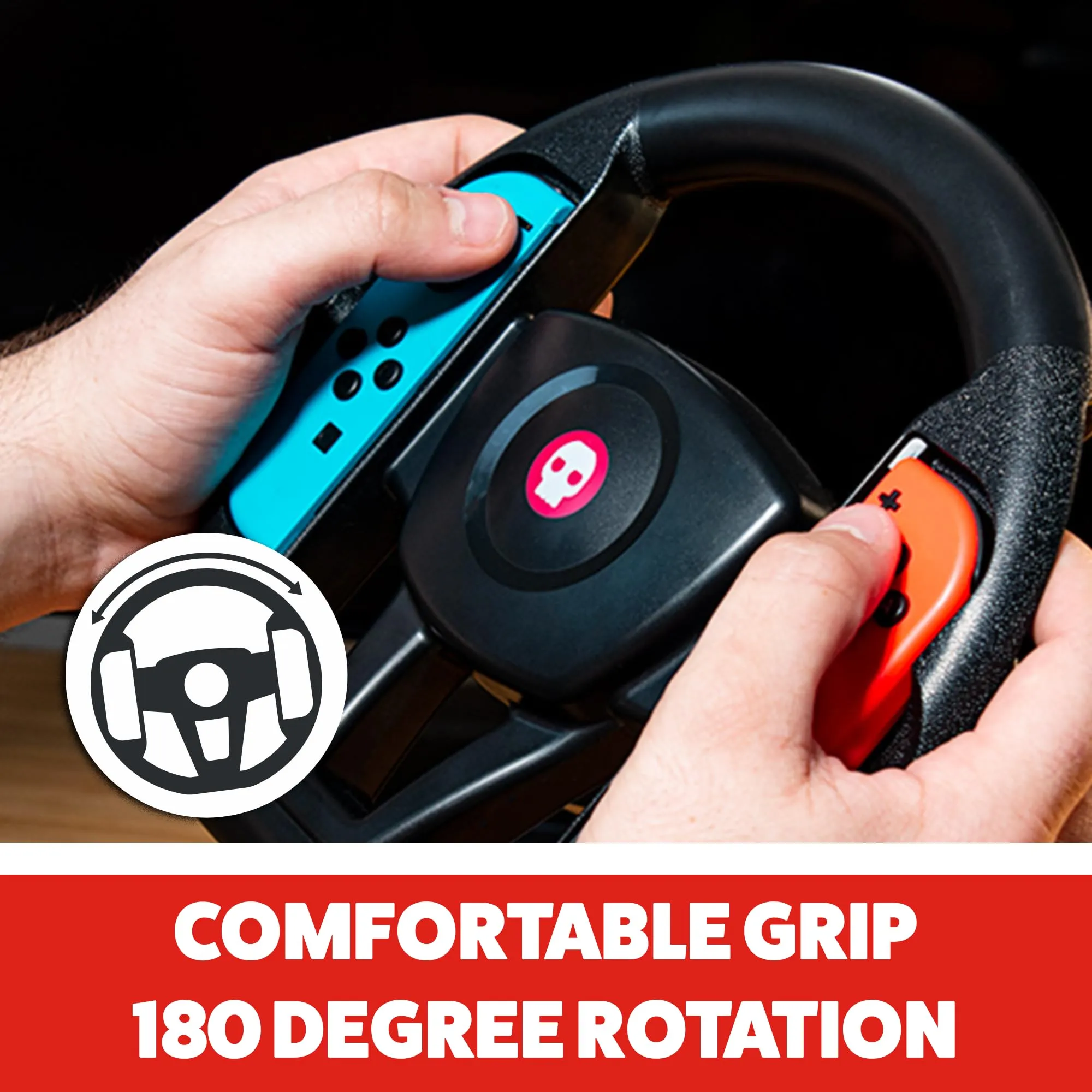 Numskull Supporto da Tavolo con Volante Joy-Con per Nintendo Switch & OLED – Accessorio Volante da Corsa - immagine 7