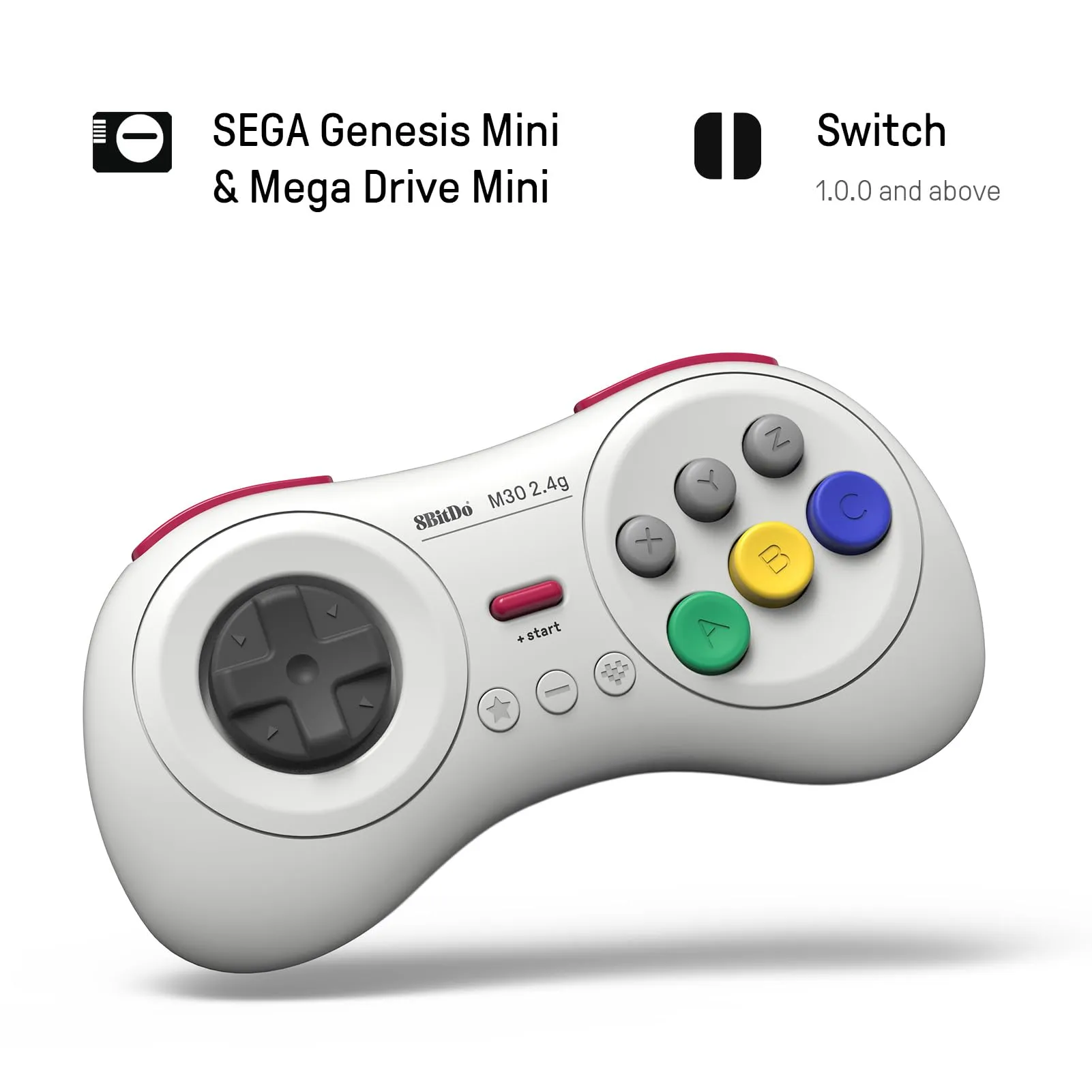 8Bitdo M30 2.4G Wireless Gamepad for SEGA Mega Drive Mini and Switch with 6-Button - immagine 2