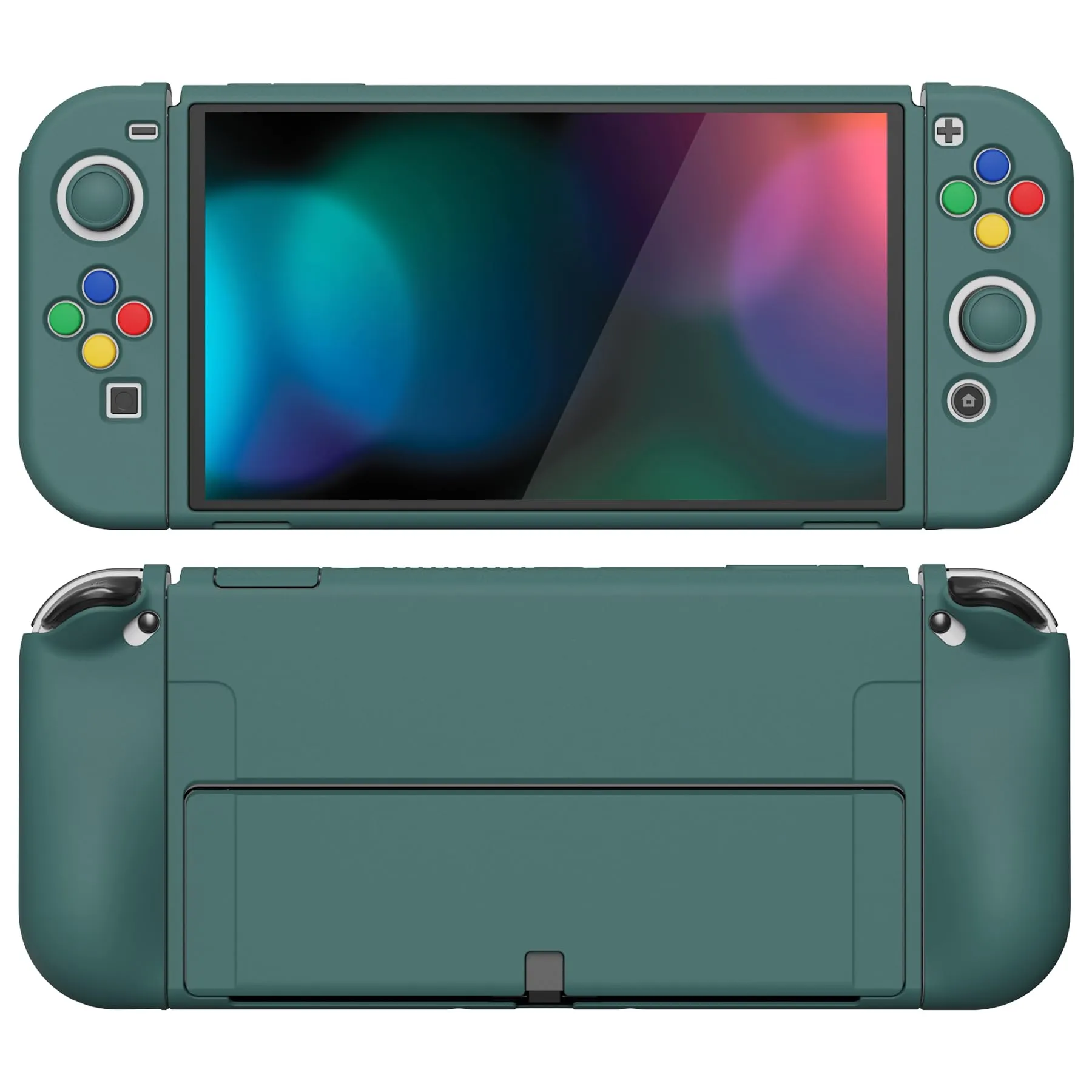 playvital Cover per Nintendo Switch OLED, Custodia Morbida TPU, Verde - immagine 6
