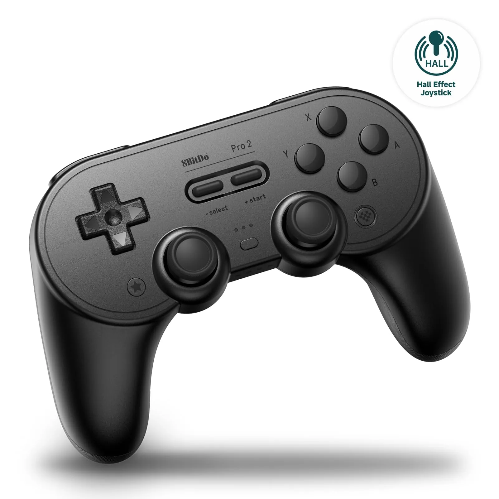 8Bitdo Pro 2 Bluetooth Controller for Switch, Hall Effect Joystick Update, Wireless Gaming Controller for Switch, PC, Android, and Steam Deck & Apple (Black Edition) - immagine 1