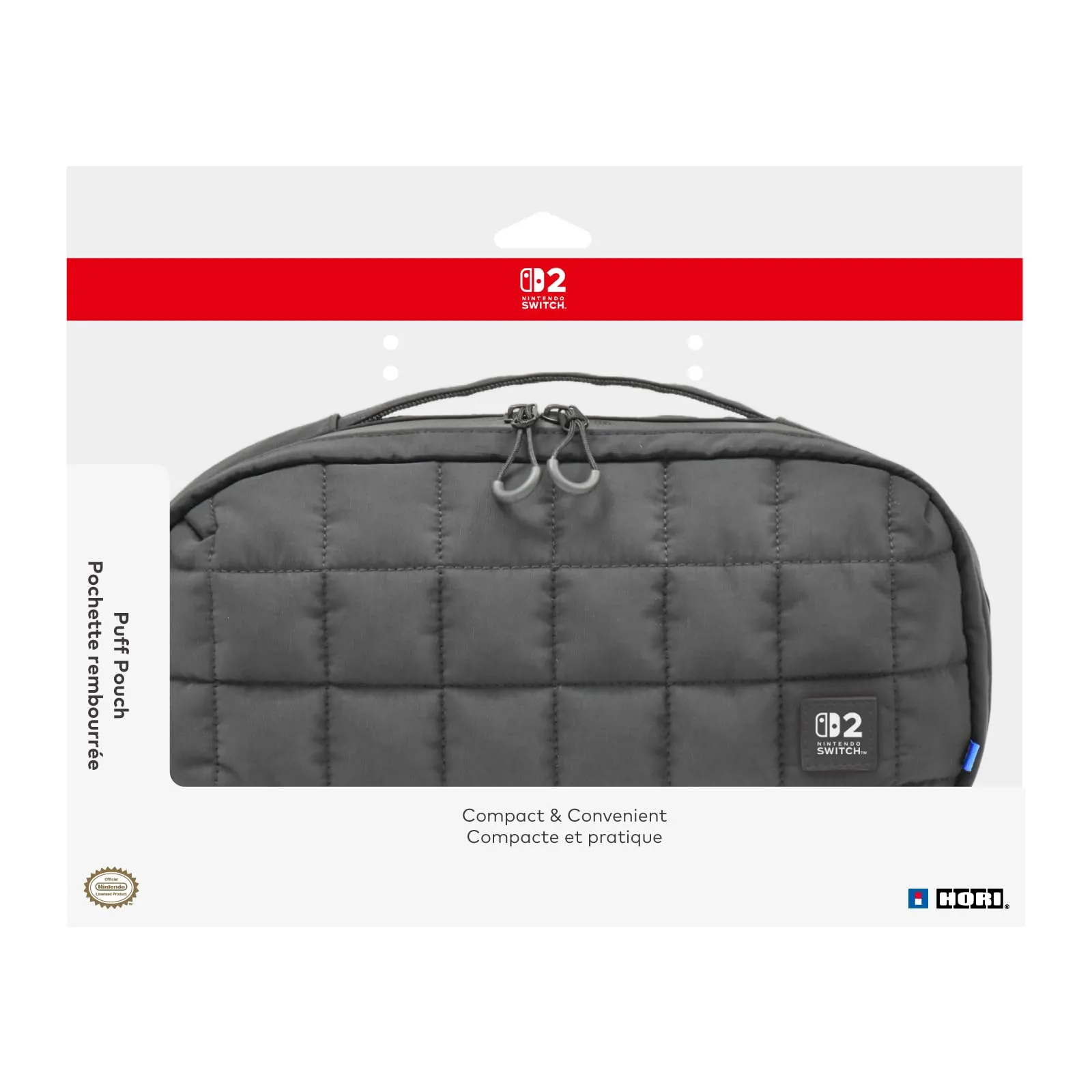 HORI Borsa Imbottita Puff Pouch (Nera) – Borsa per il trasporto e la protezione della Nintendo Switch 2 – Licenza Ufficiale Nintendo - immagine 5