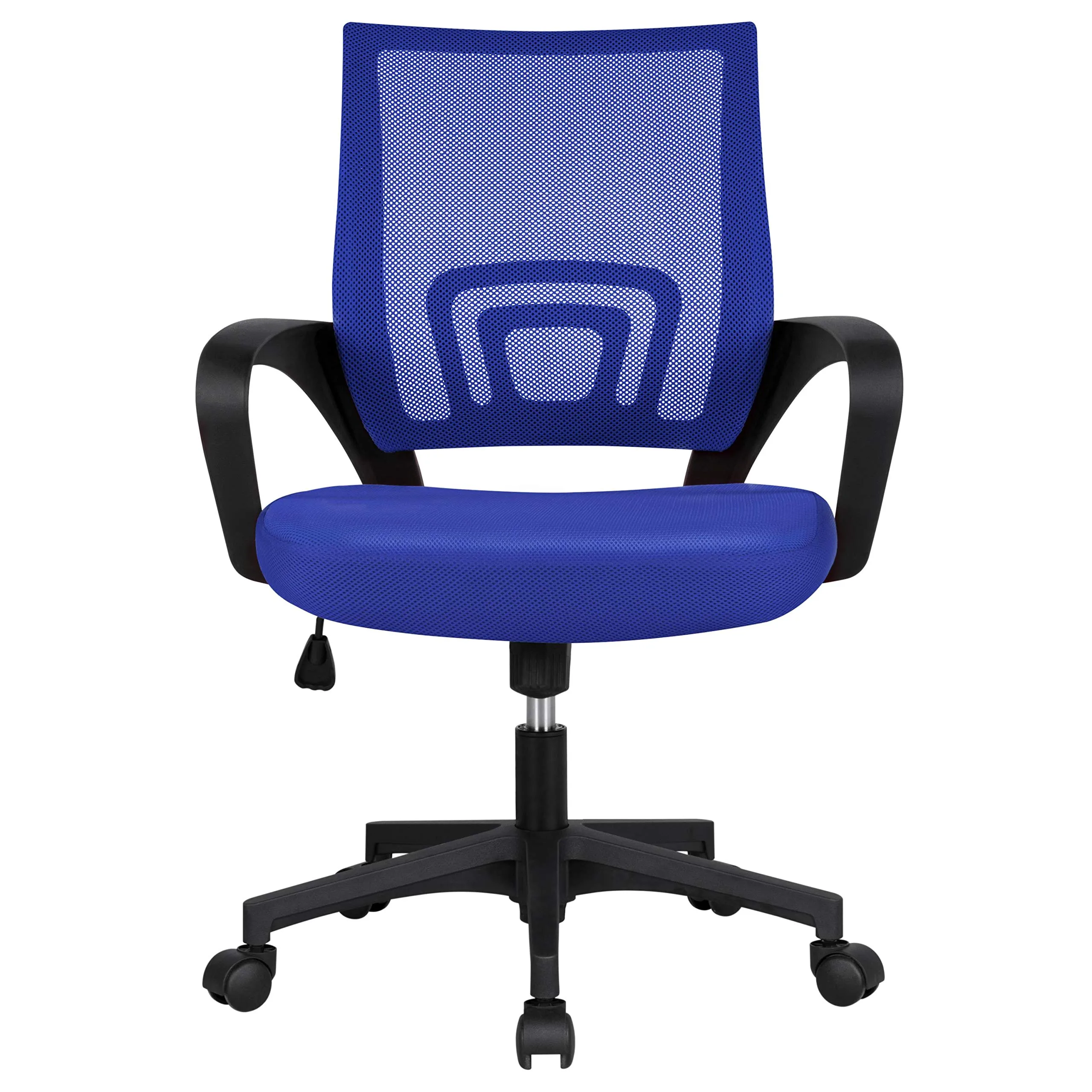 Soberine Sedia da Ufficio Scrivania con Rotelle Girevoli e Braccioli Ergonomica Lombare e con Altezza Regolabile Imbottita e Rete Traspirante Portata 136 kg Blu - immagine 1