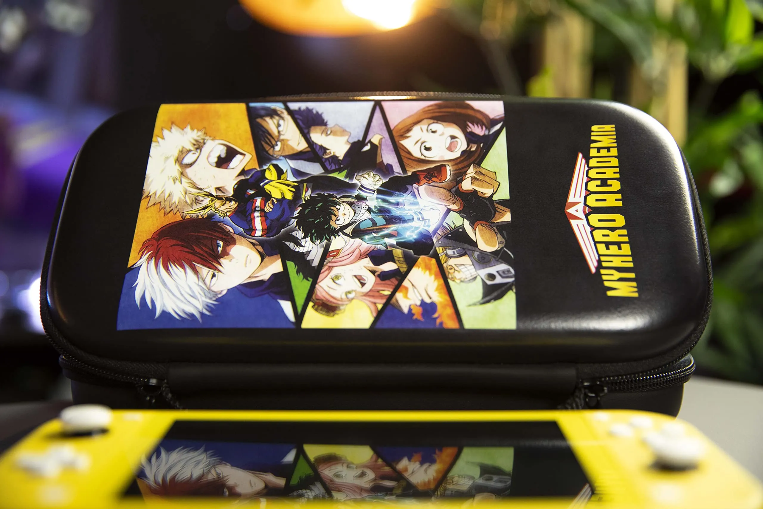Konix My Hero Academia Custodia di protezione e trasporto Nintendo Switch, Switch Lite e Switch OLED - 8 giochi - Design My Hero Academia - Nero - immagine 4