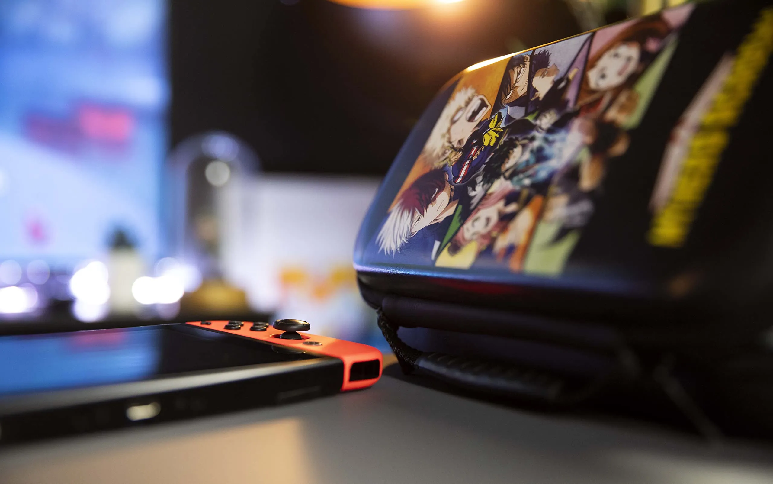 Konix My Hero Academia Custodia di protezione e trasporto Nintendo Switch, Switch Lite e Switch OLED - 8 giochi - Design My Hero Academia - Nero - immagine 5