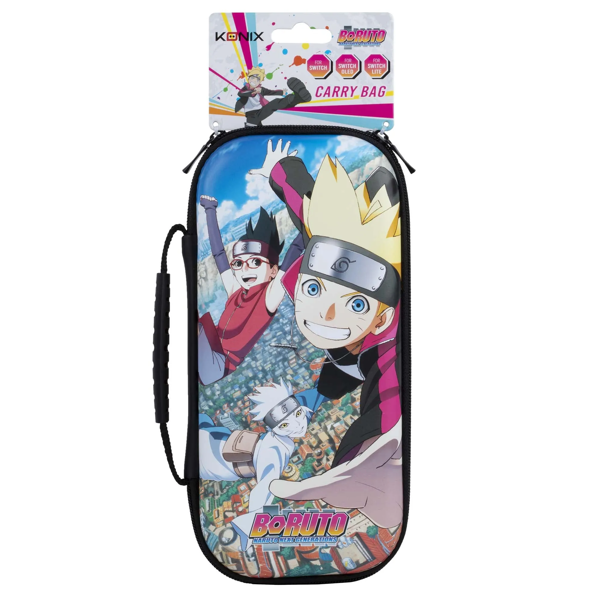 Konix Boruto Naruto Next Generations Custodia di protezione e trasporto per Nintendo Switch, Switch Lite e Switch OLED - Design Squadra 7 Konoha - immagine 7